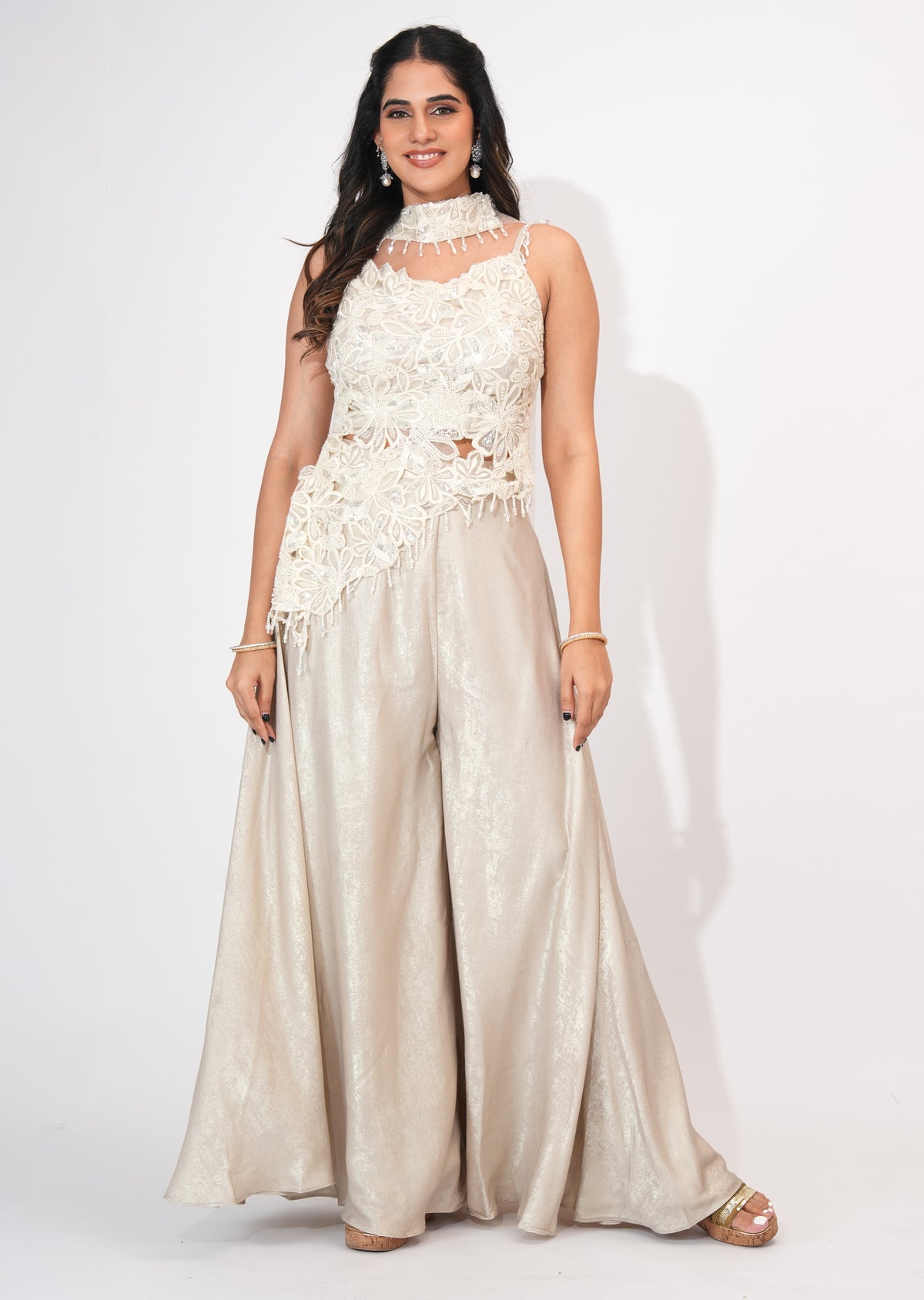 Cream Shimmer Indowesten Set