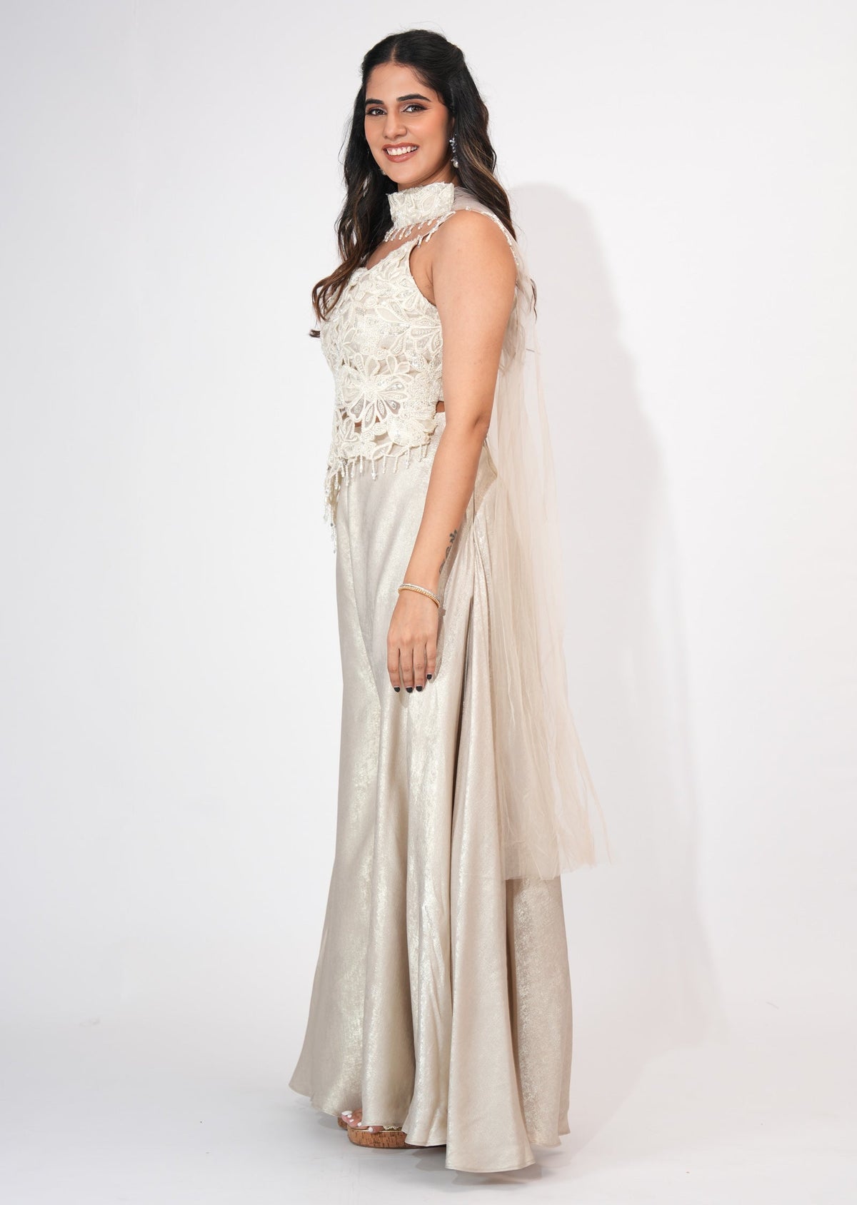 Cream Shimmer Indowesten Set