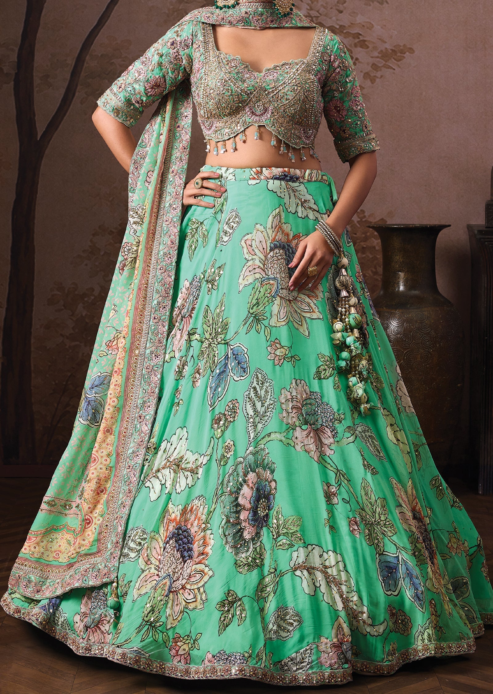 Sea Green Lehenga Set