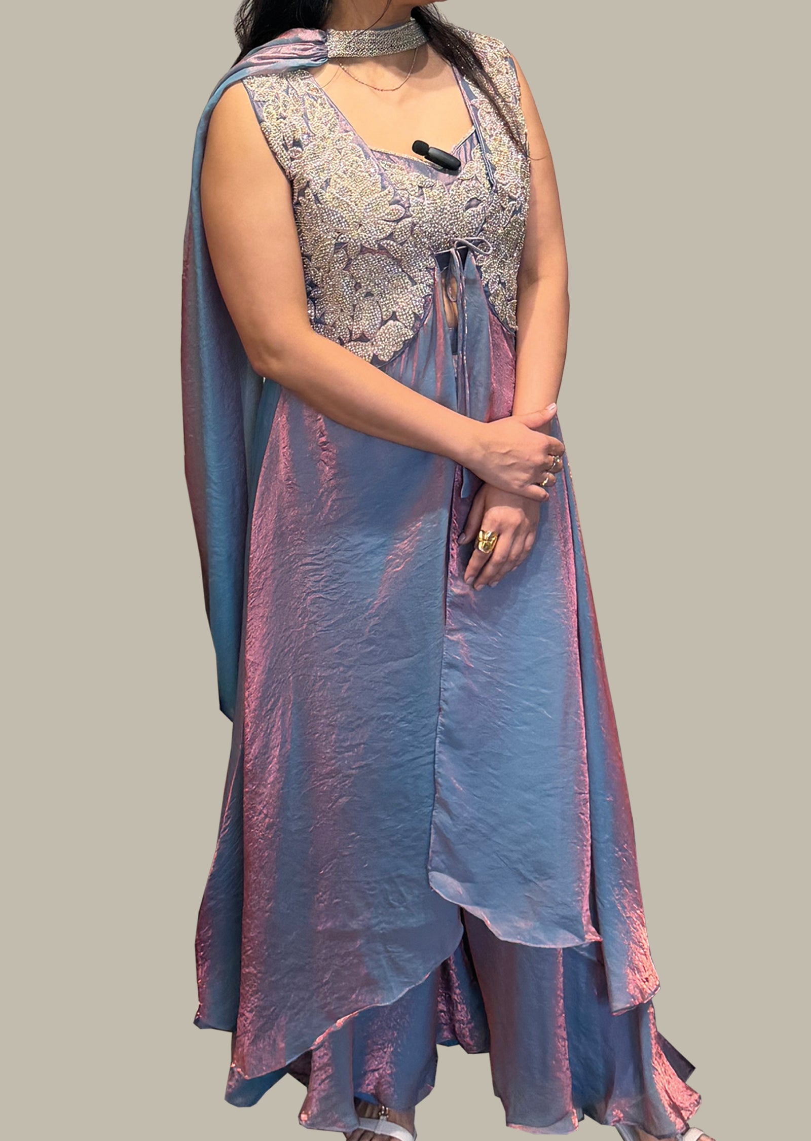 Grey Indowestern Set