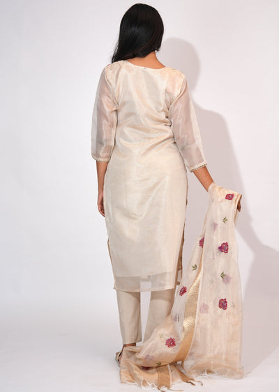 Beige Kota Straight cut suit