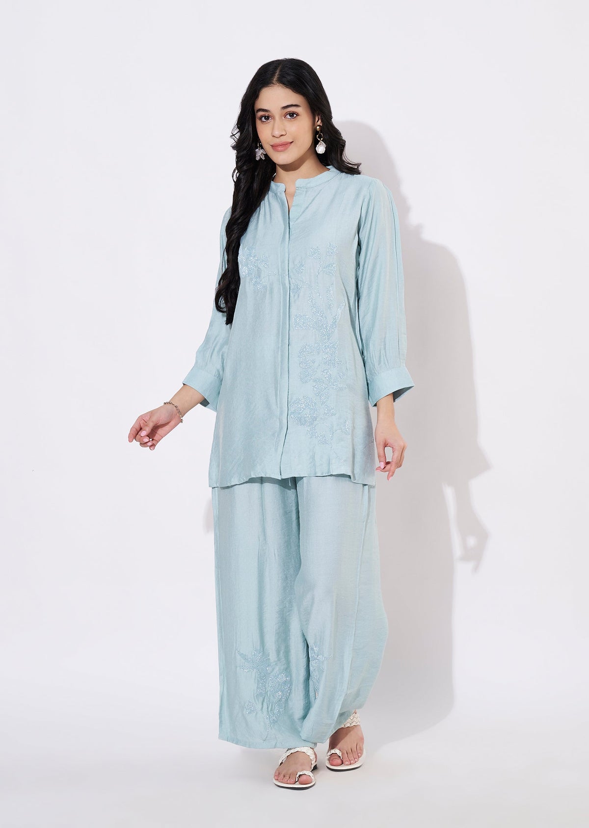 Blue Gold Fusion wear kurti