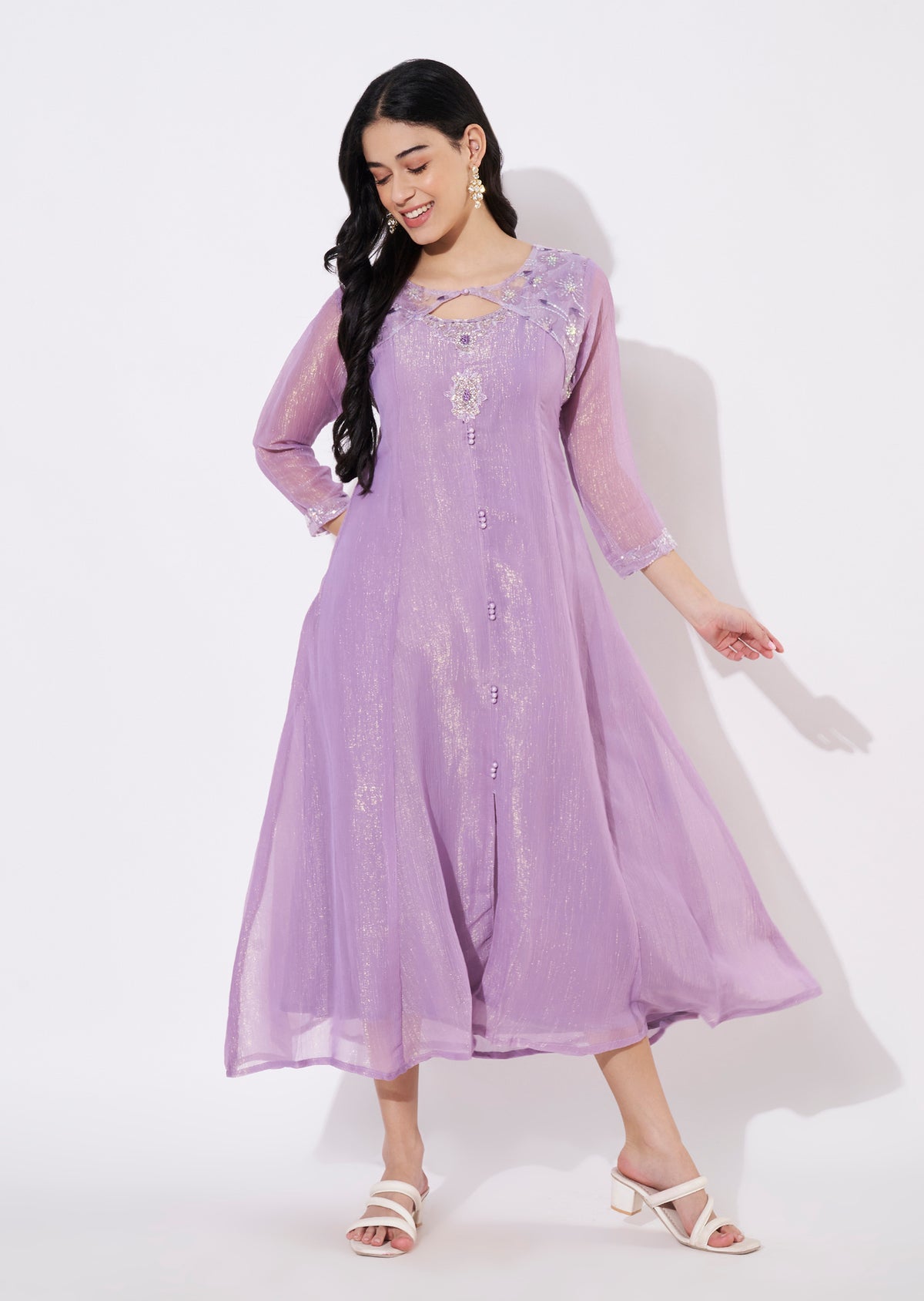 Lavender Salsa Frock style kurti