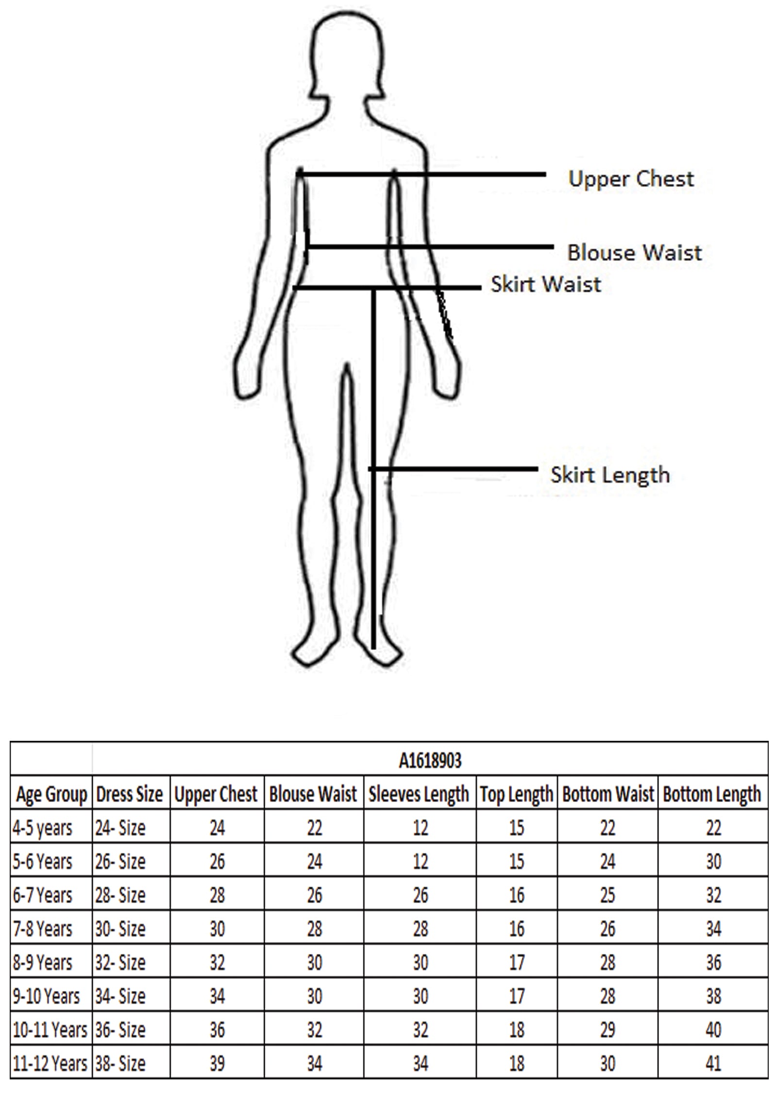 Blue Chinnon Girls Gharara