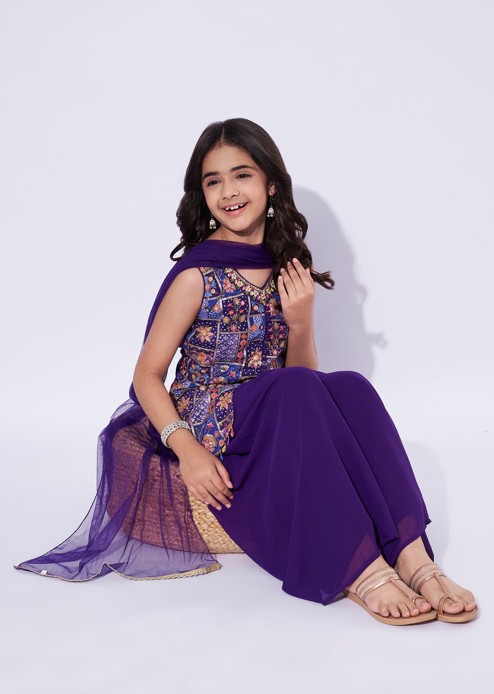 Purple Chinnon Gilrs Sharara