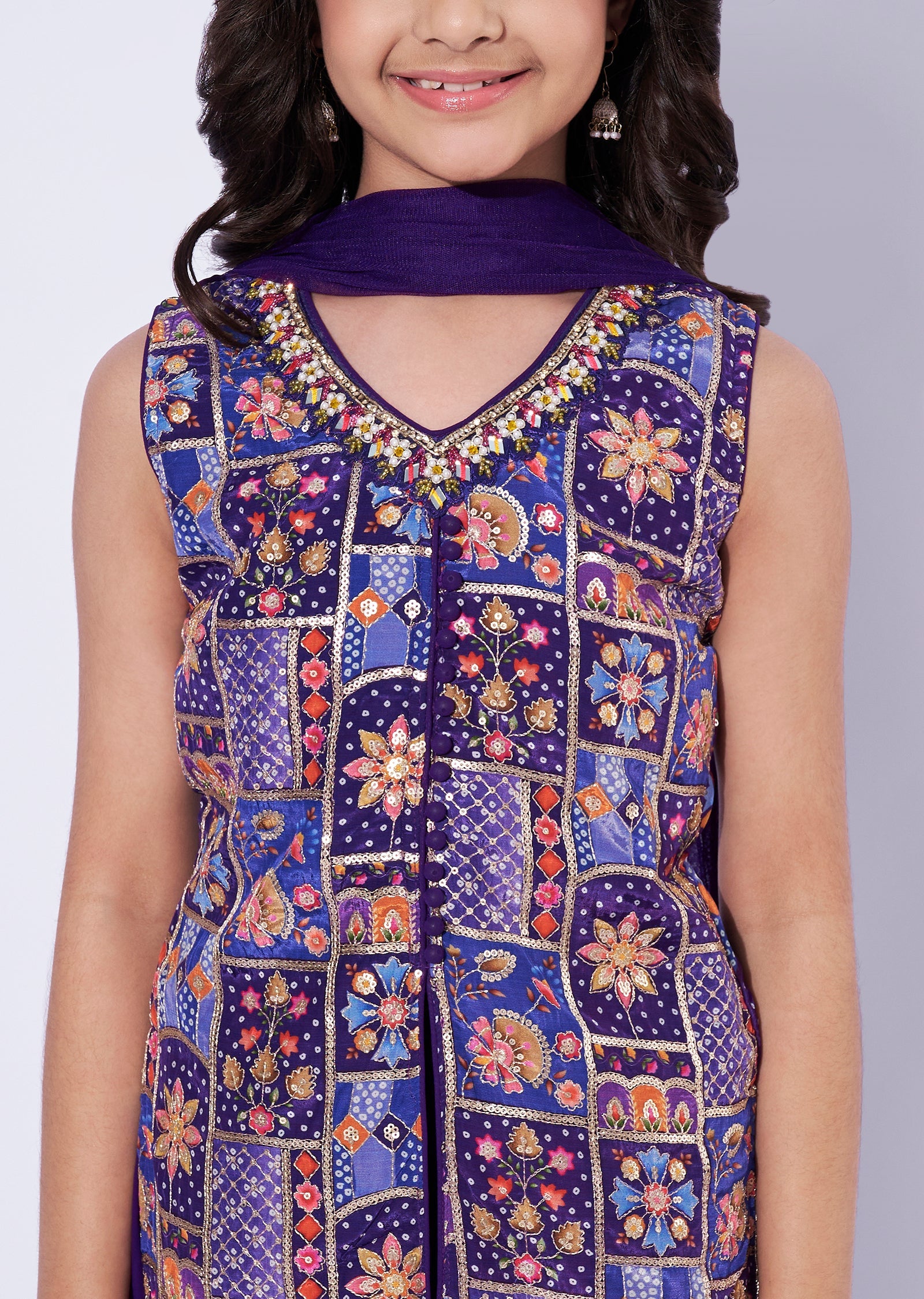 Purple Chinnon Gilrs Sharara