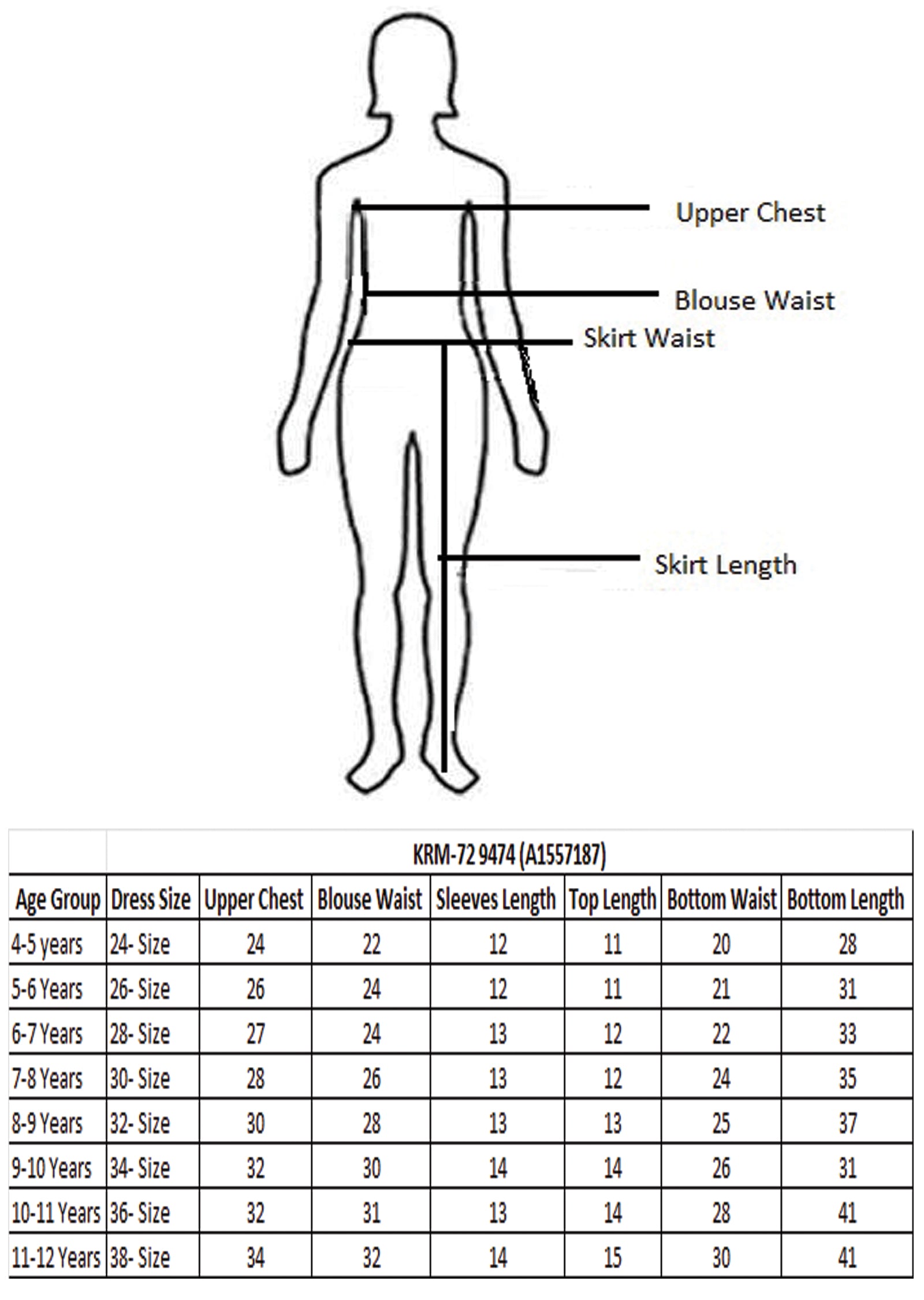 Orange Silk Girls Sharara