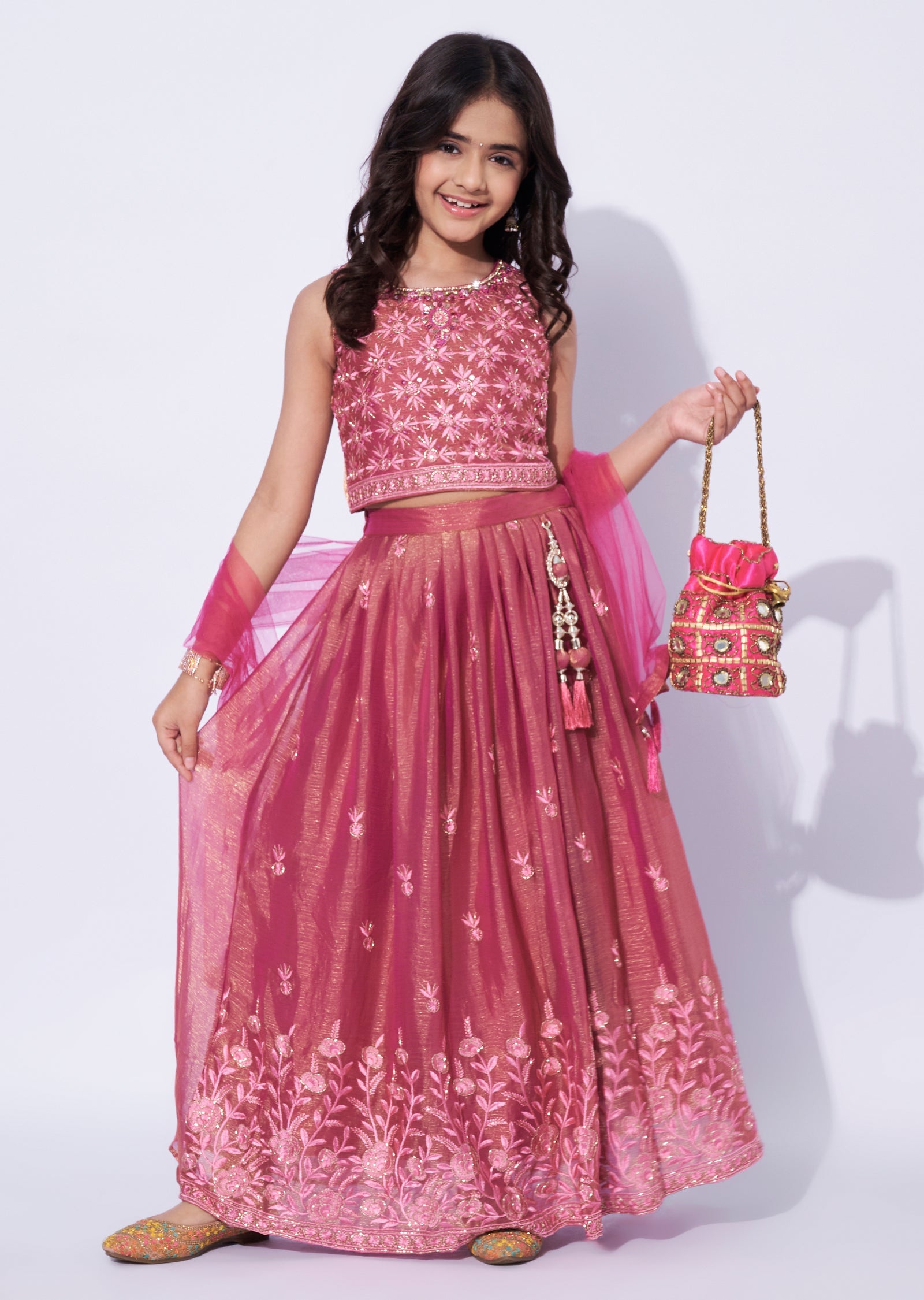 Organza Girls Ghagra Choli