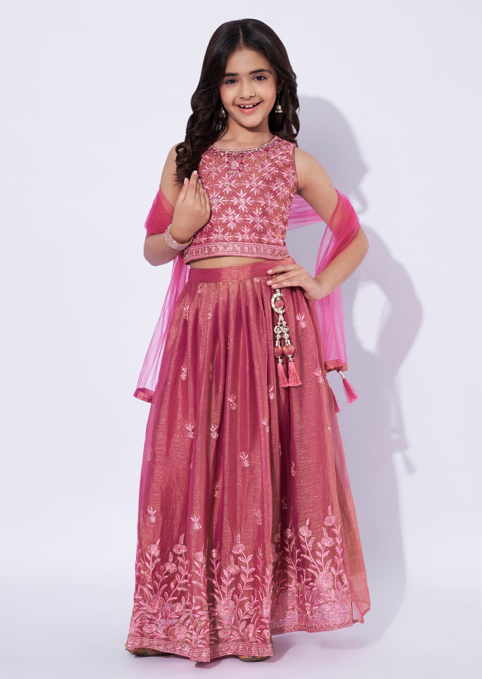 Organza Girls Ghagra Choli