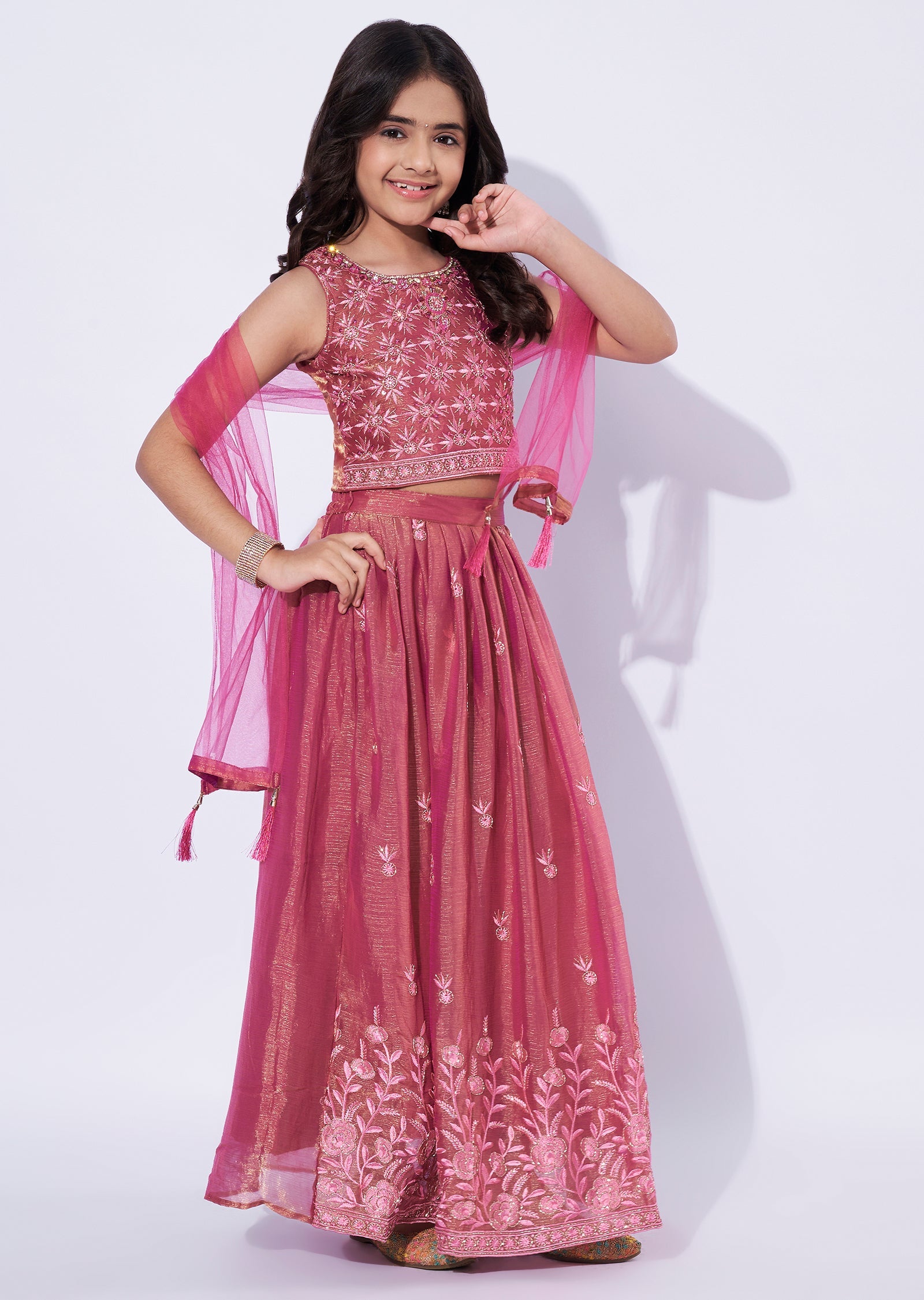 Organza Girls Ghagra Choli
