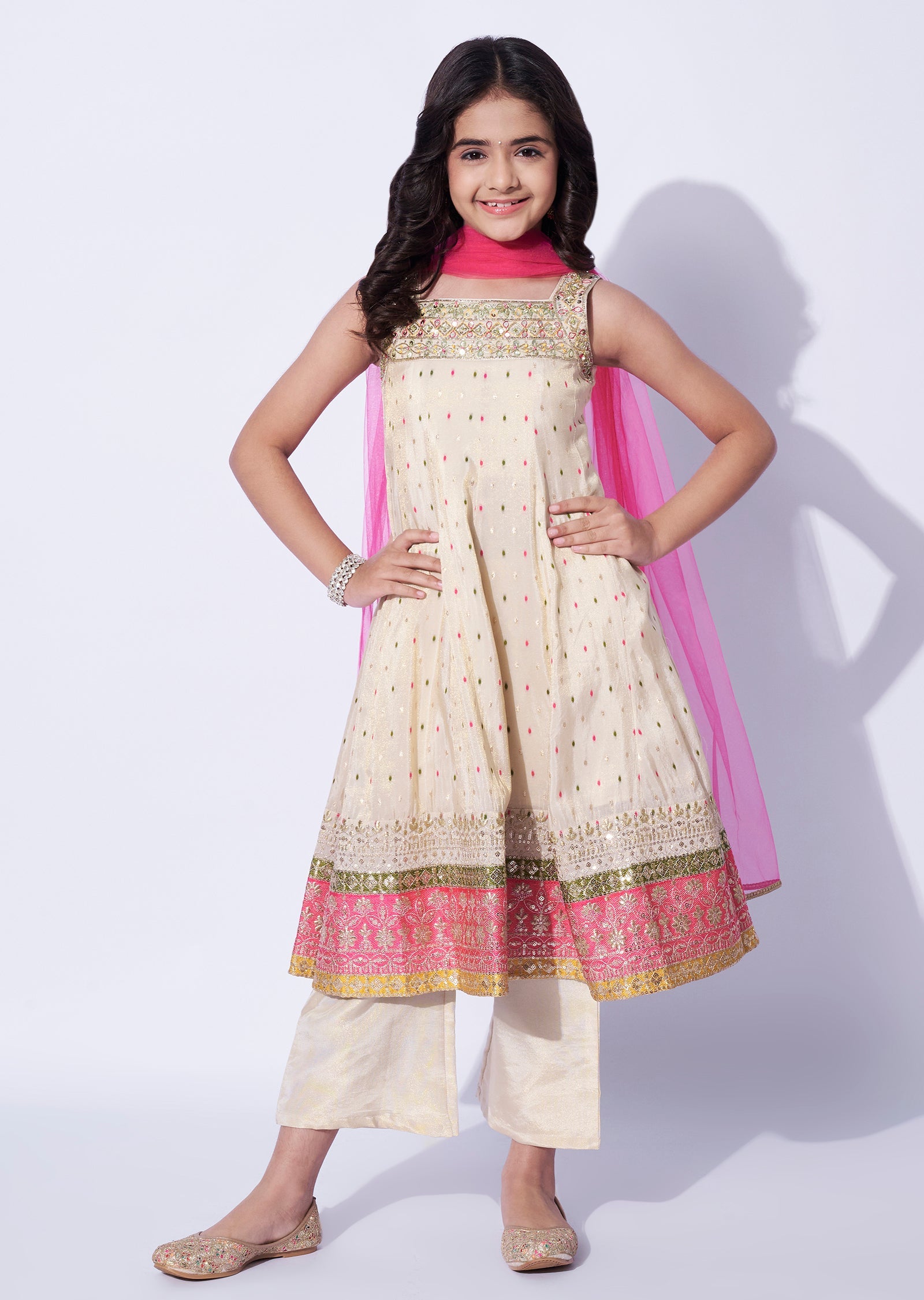 Tissue Girls Anarkali Set