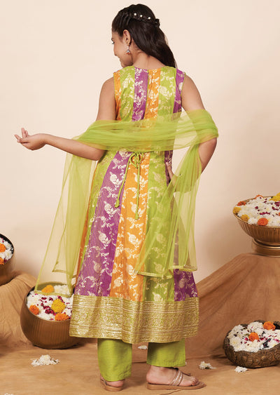 Multi Banaras Girls Anarkali