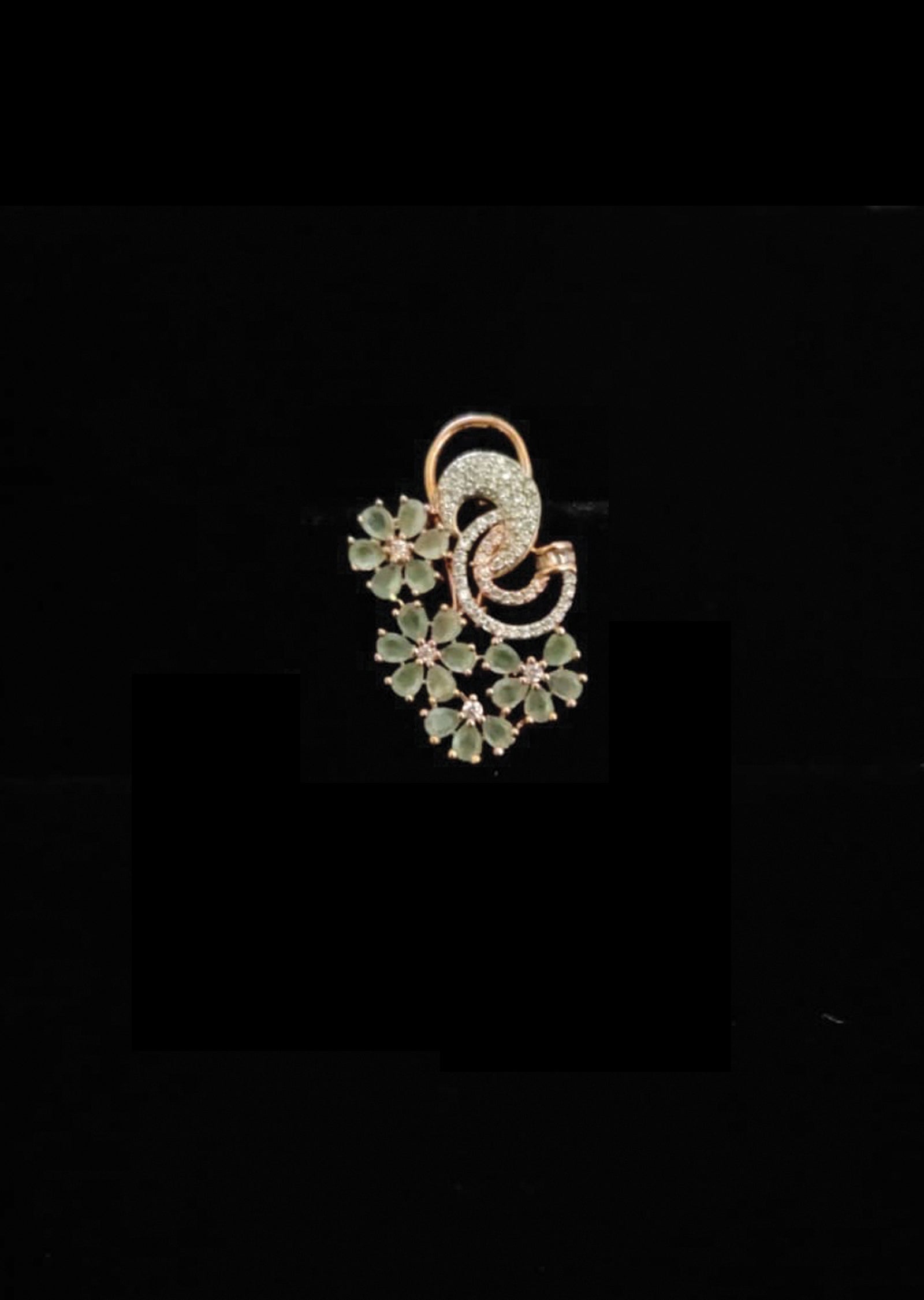 Light green Brass Earring