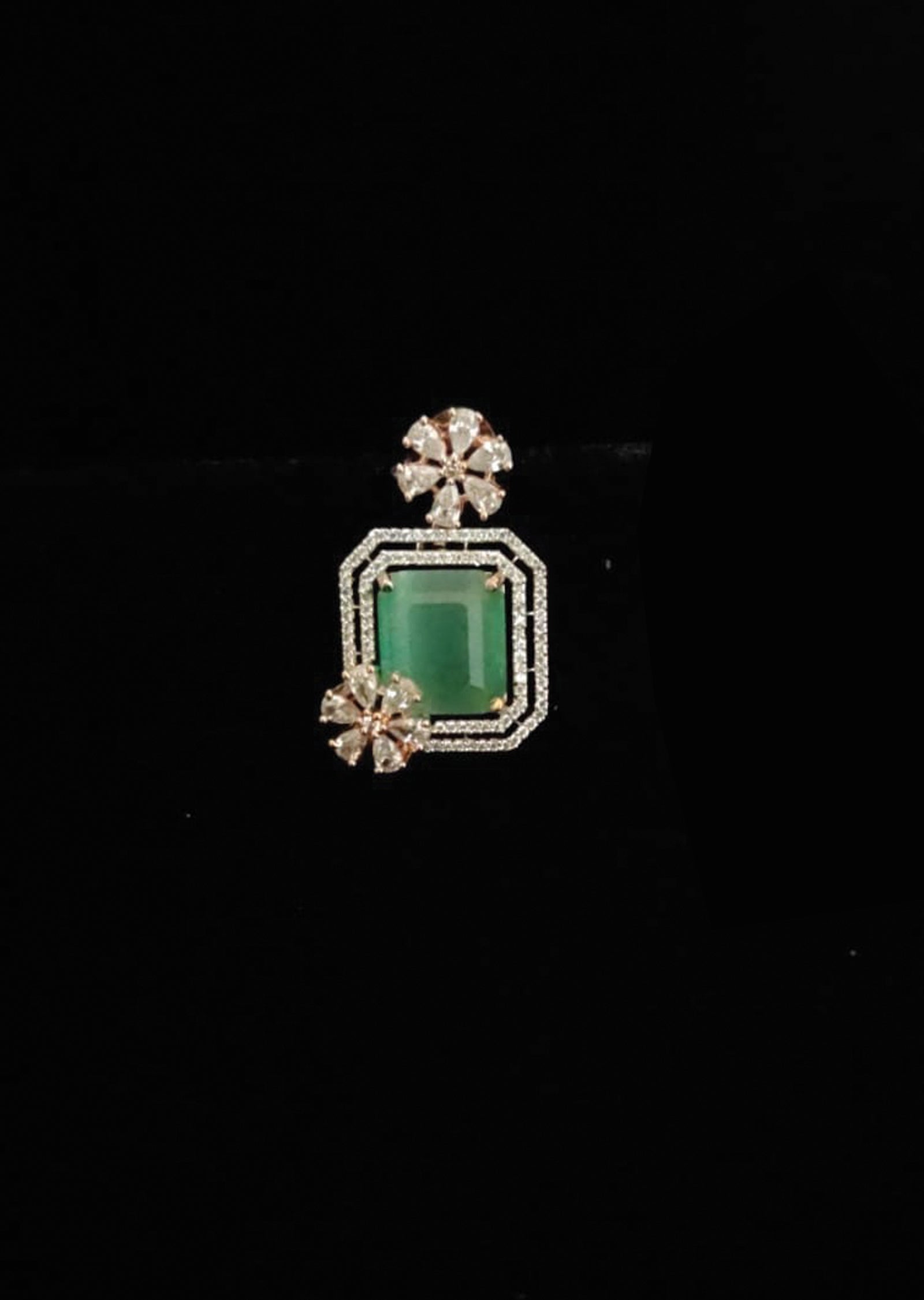 Mint Green Brass Earring