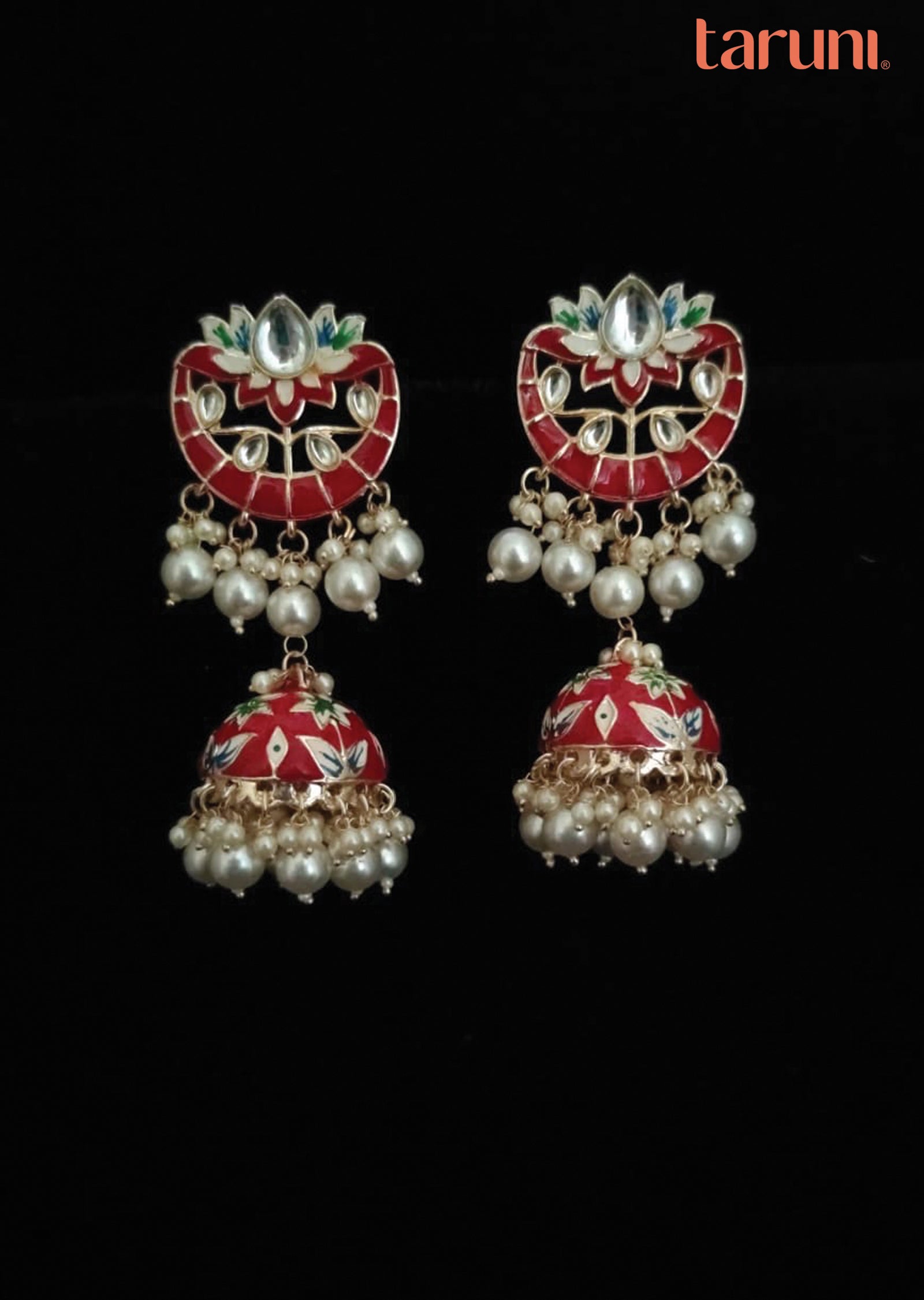 Red Brass Earring