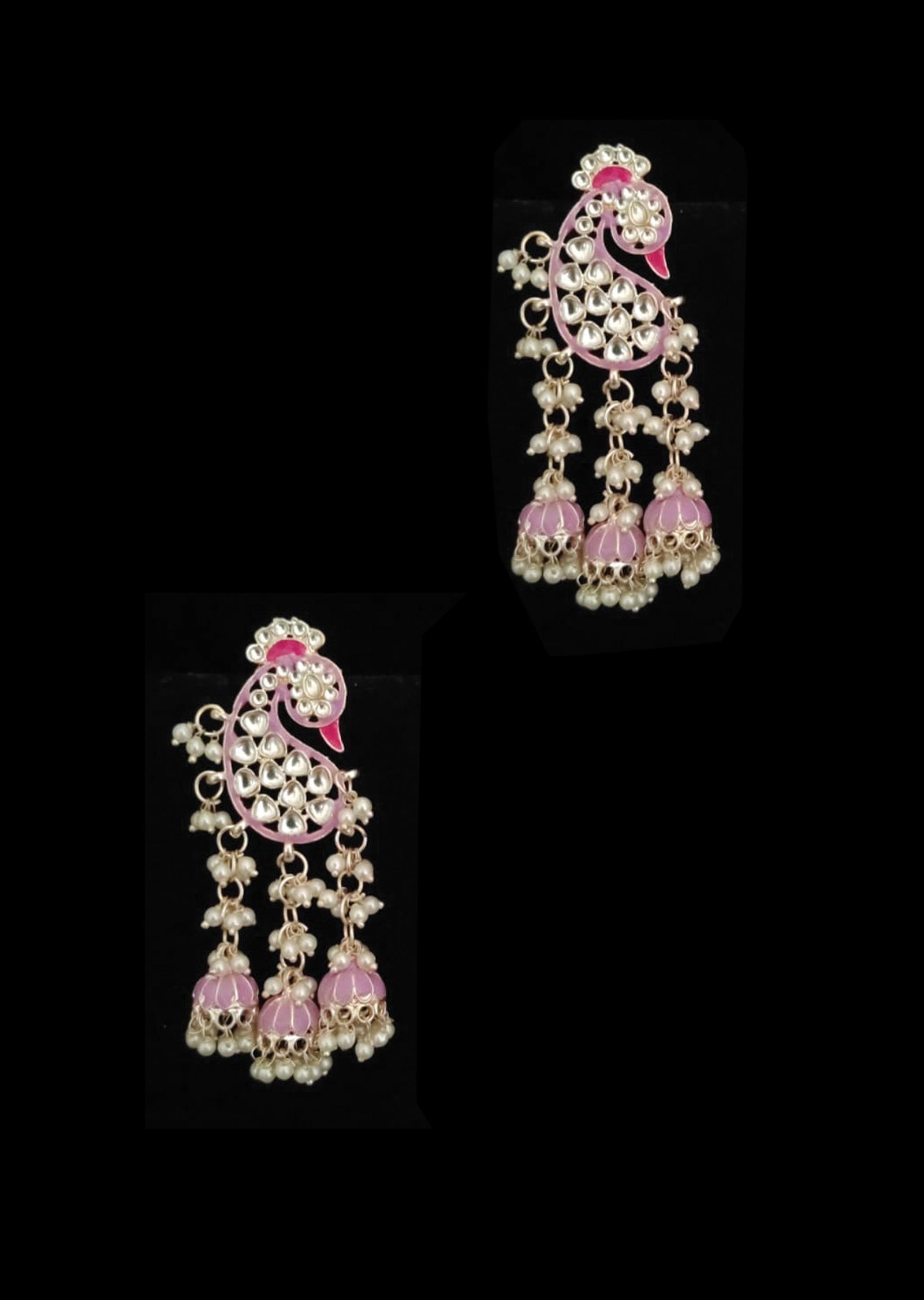 Orchid Brass Earring