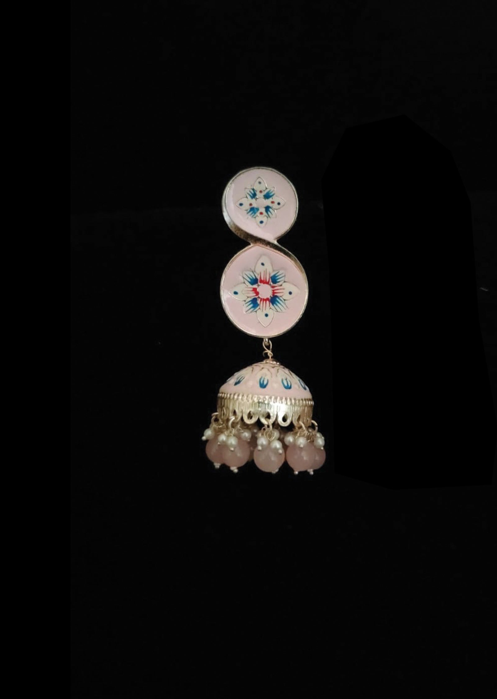 Light pink Brass Earring