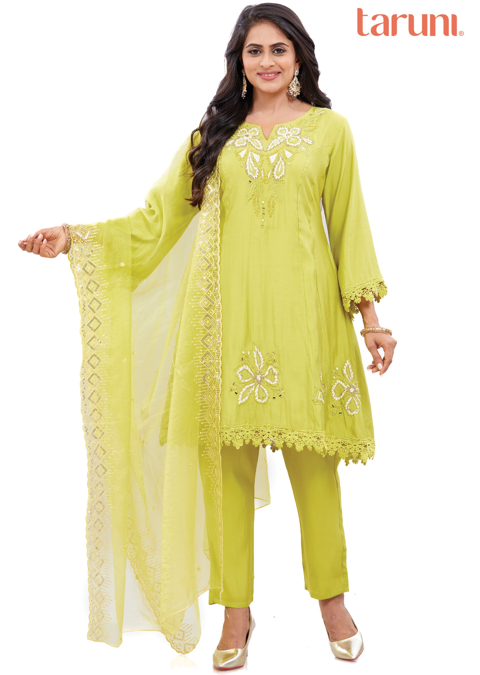 Green Soft Silk Anarkali Set
