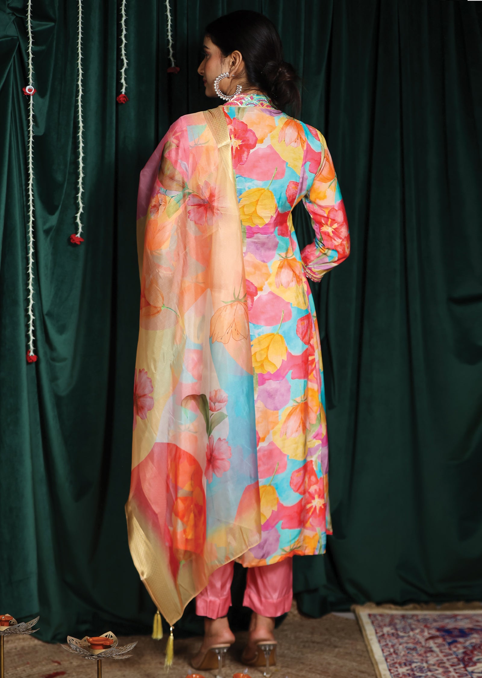 Multi Color Muslin Anarkali