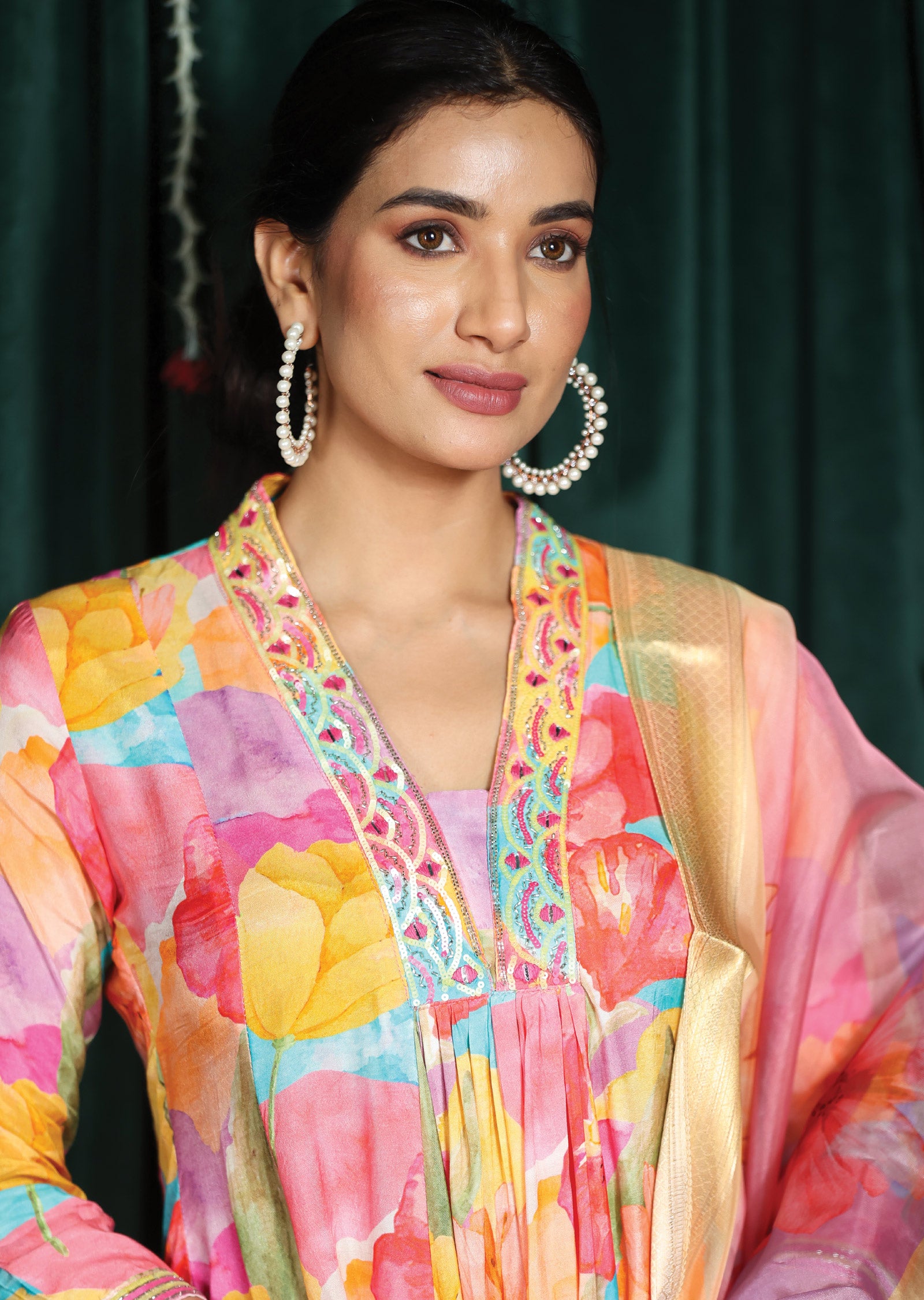 Multi Color Muslin Anarkali