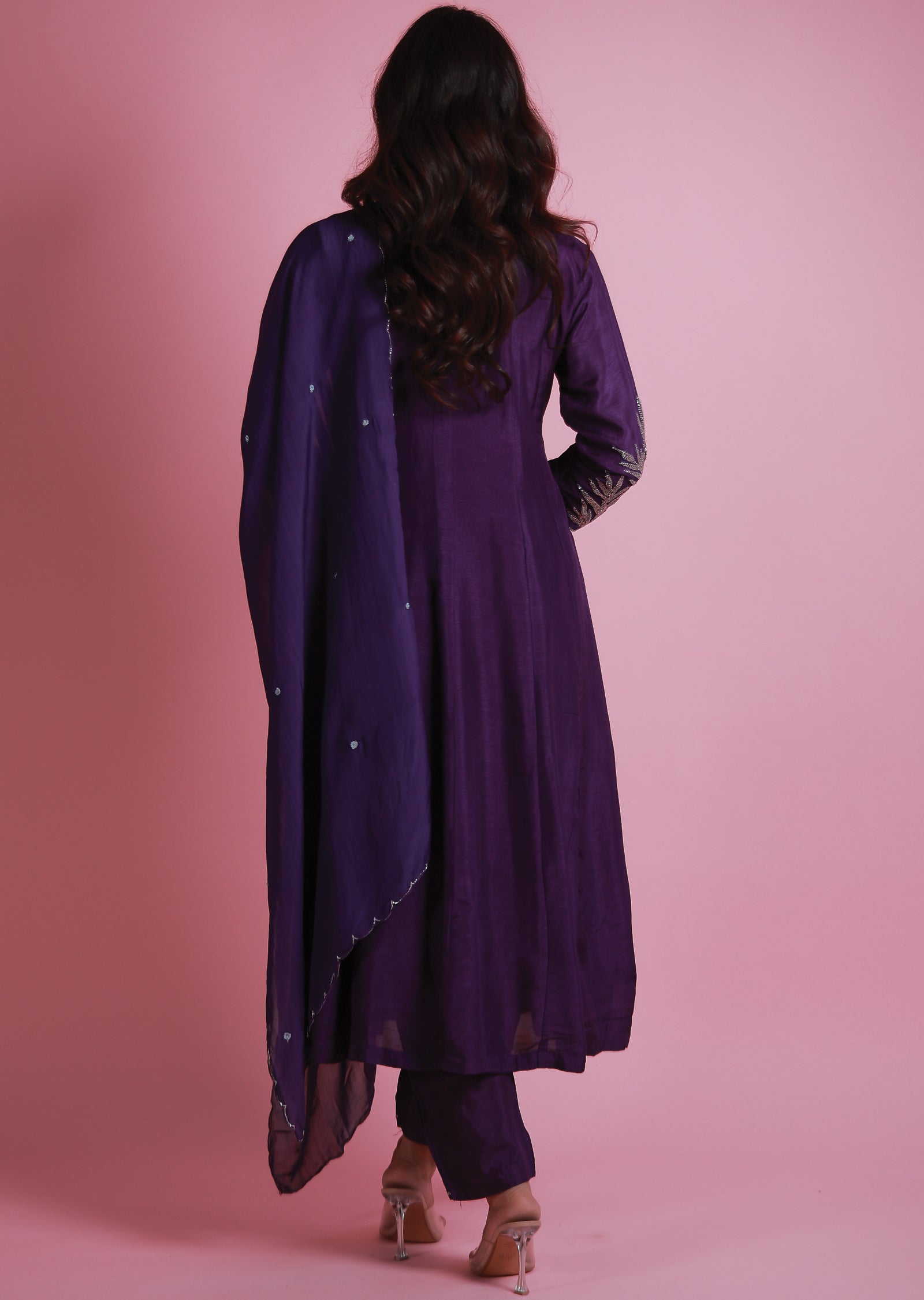 Purple Silk Anarkali