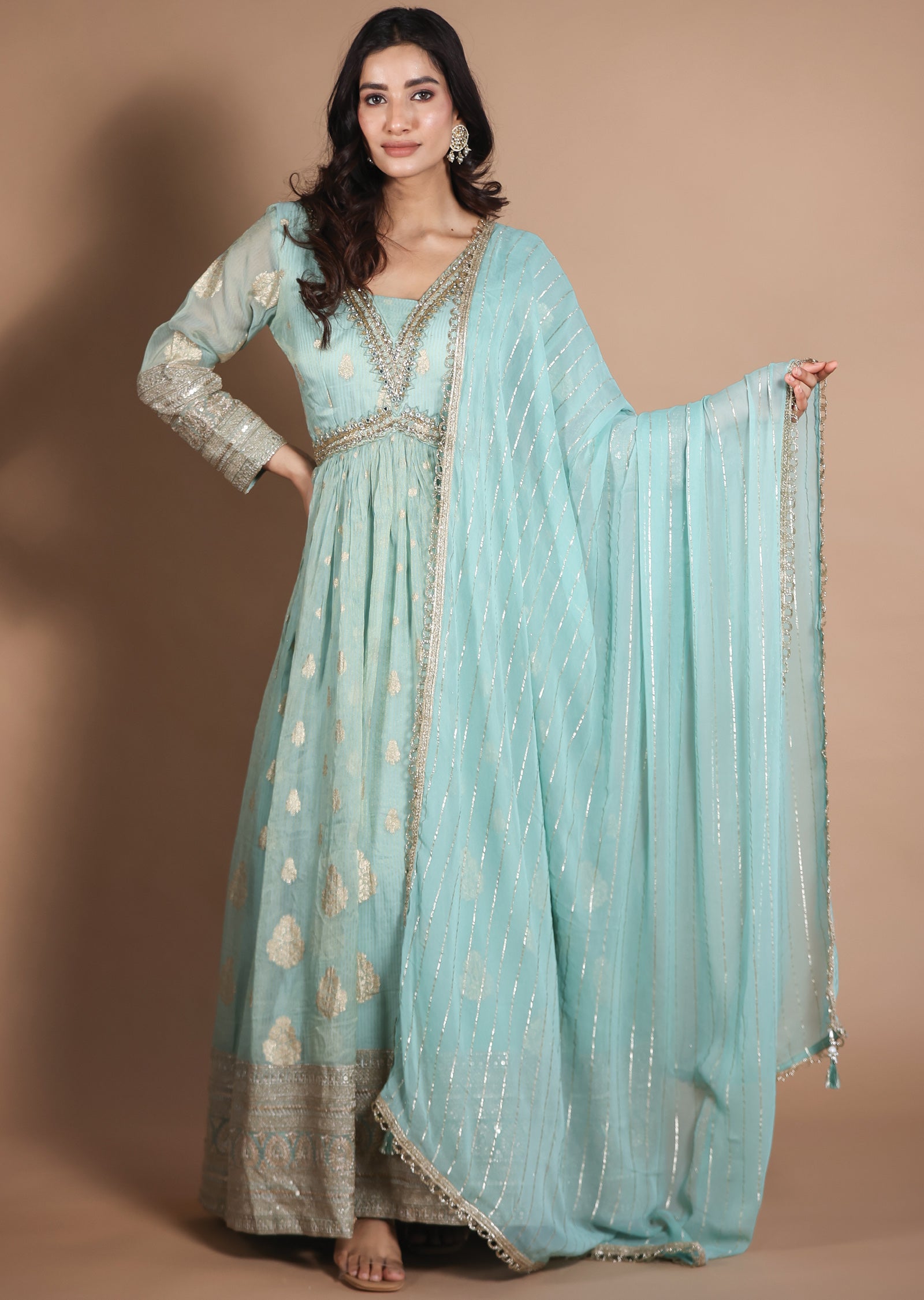 open lace back dress Silver Pure Organza Tissue Saree – Ikkat Door