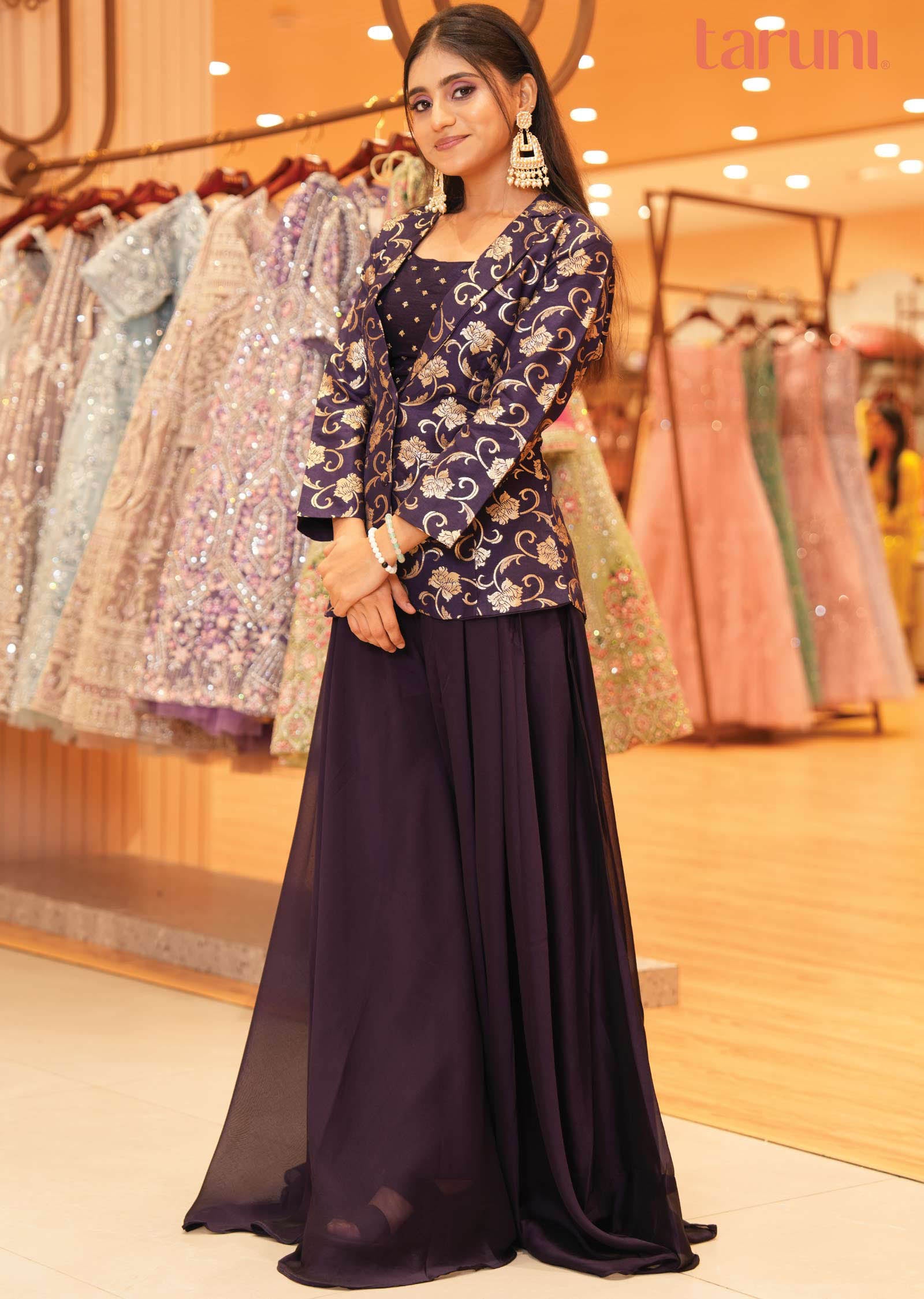 Silk/Georgette/Banaras Fusion/Indo-Western Set