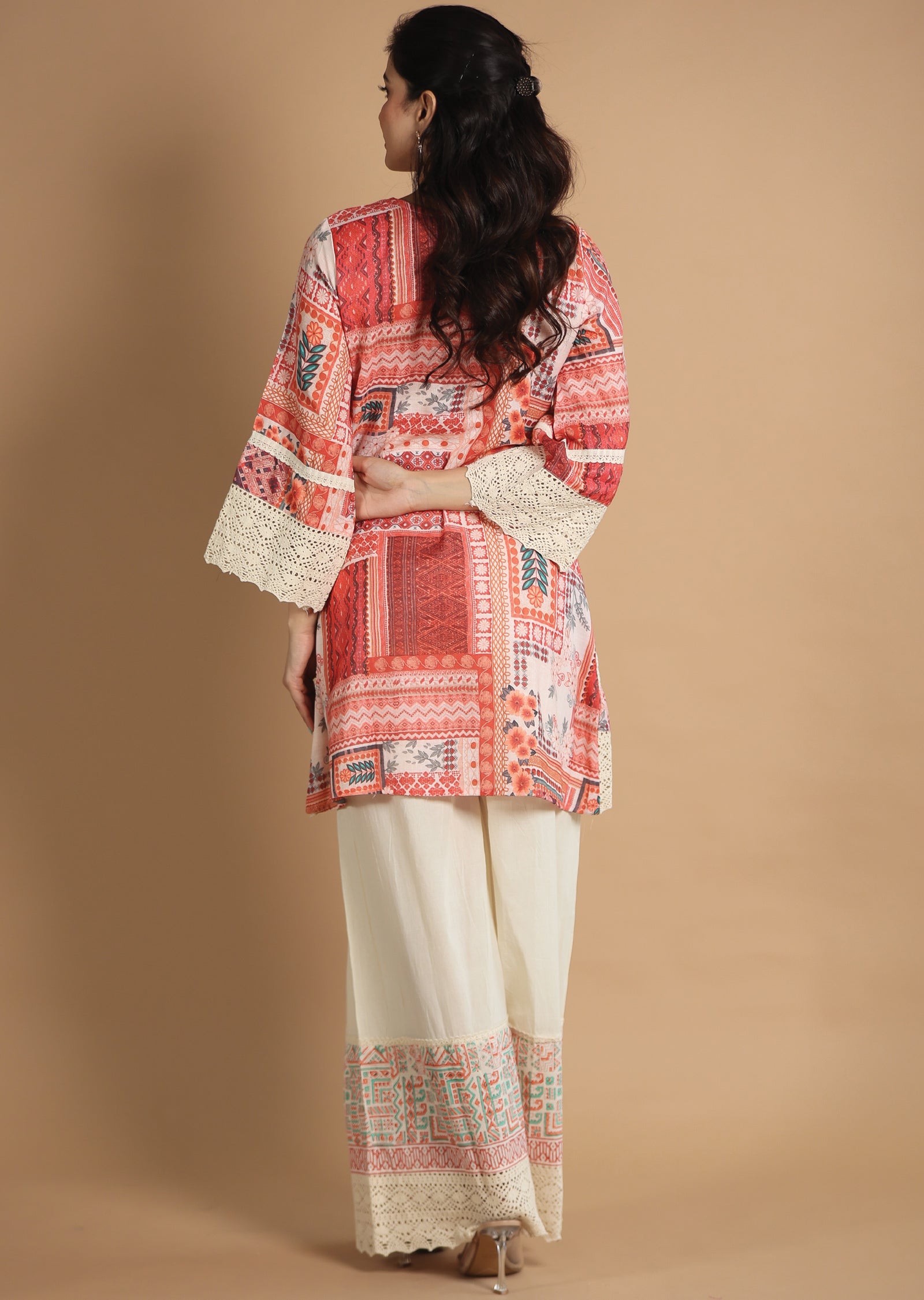 Rust Cotton Fusion/Indo-Western