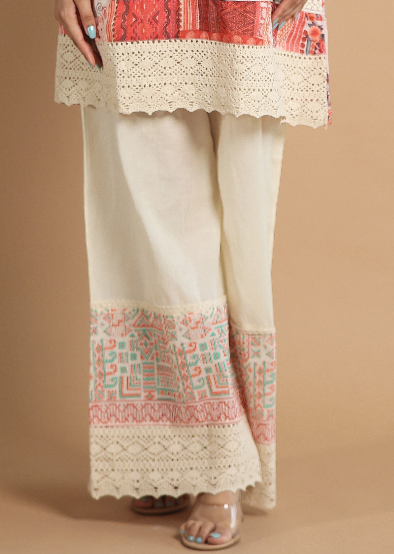 Rust Cotton Fusion/Indo-Western