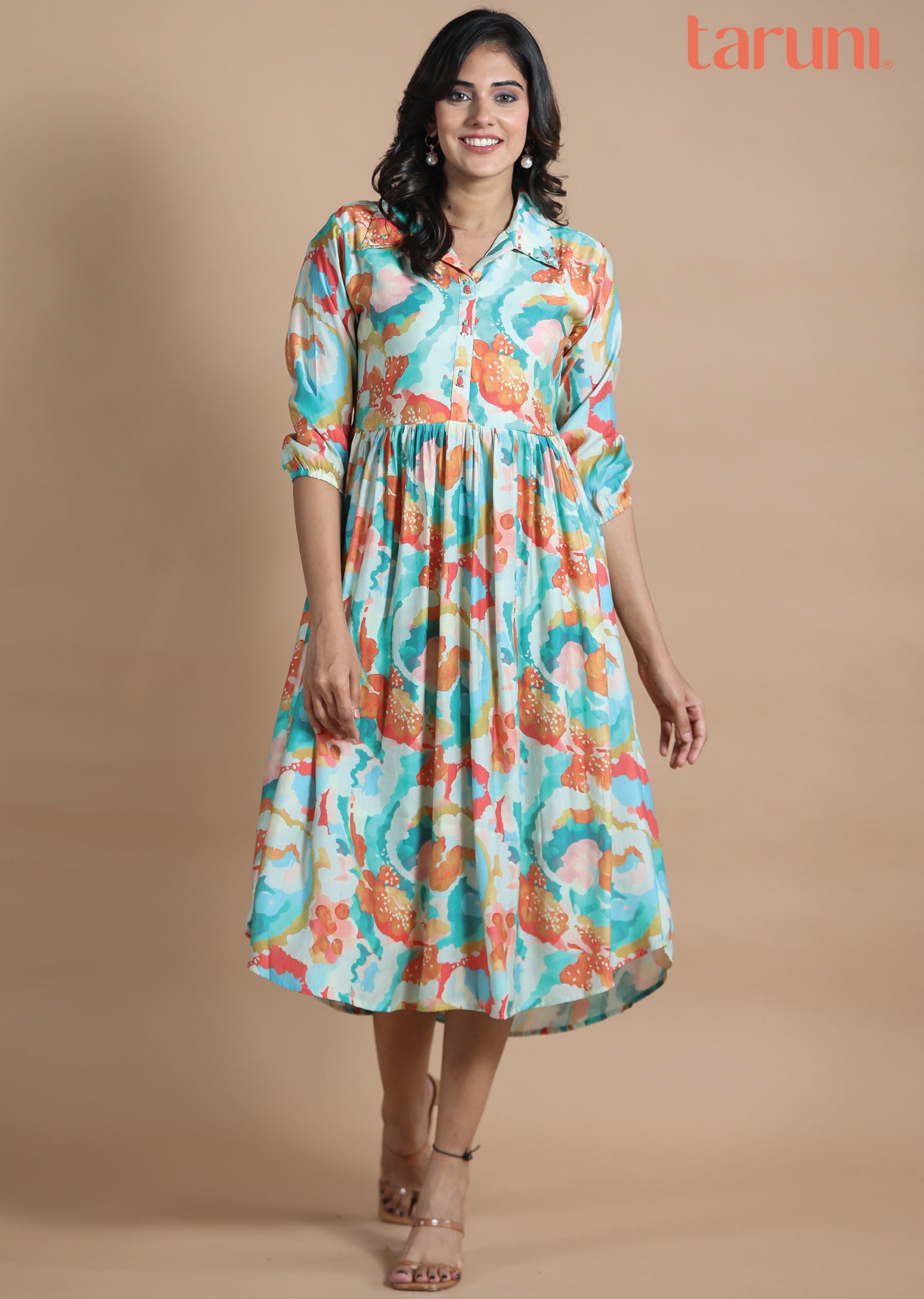 Sea Green Modal Kurti Frock Style