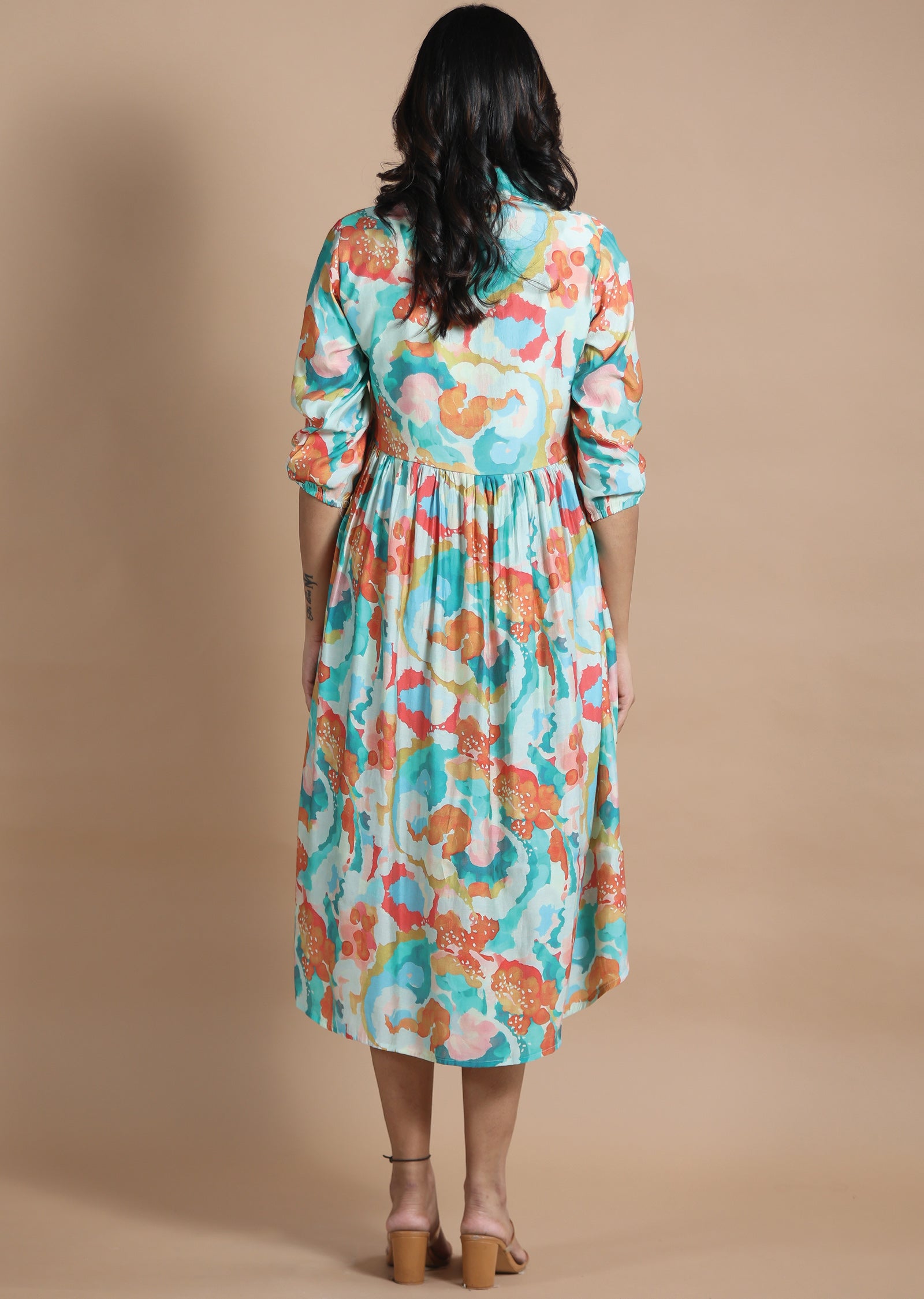 Sea Green Modal Kurti Frock Style