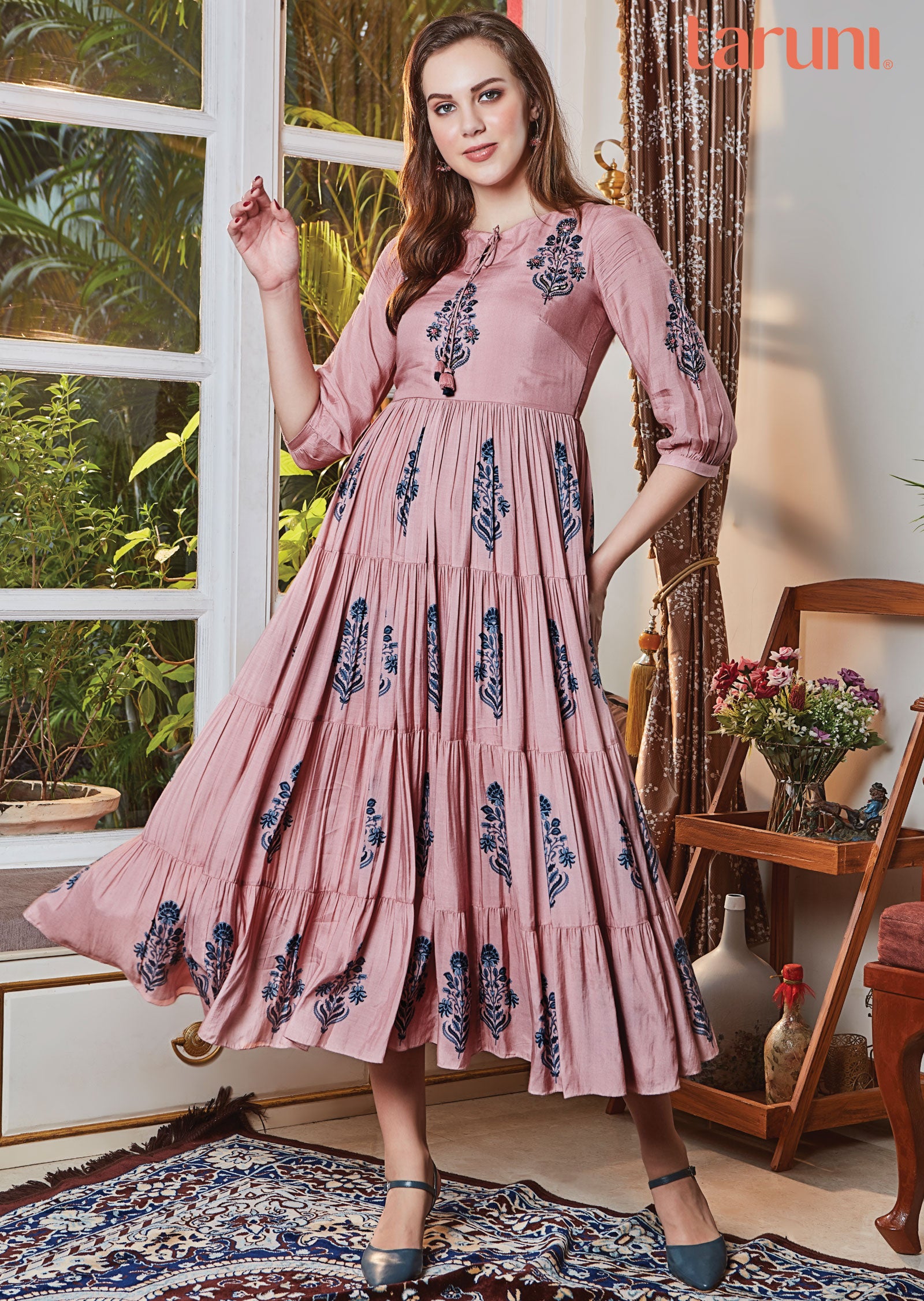 Cotton Long Frock Design Casual Pakistani Kurti Long Frock Design For Girl 2019 Dusty Pink Soft Silk Midi Dress Cotton Long Frock Design Casual Pakistani Kurti Long Frock Design For Girl 2019 Dusty Pink Soft Silk Midi Dress