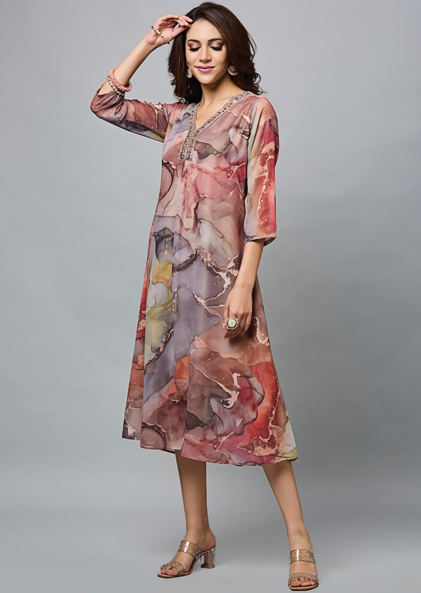 Mirte - Versatile Multicolored Midi Dress main image 1