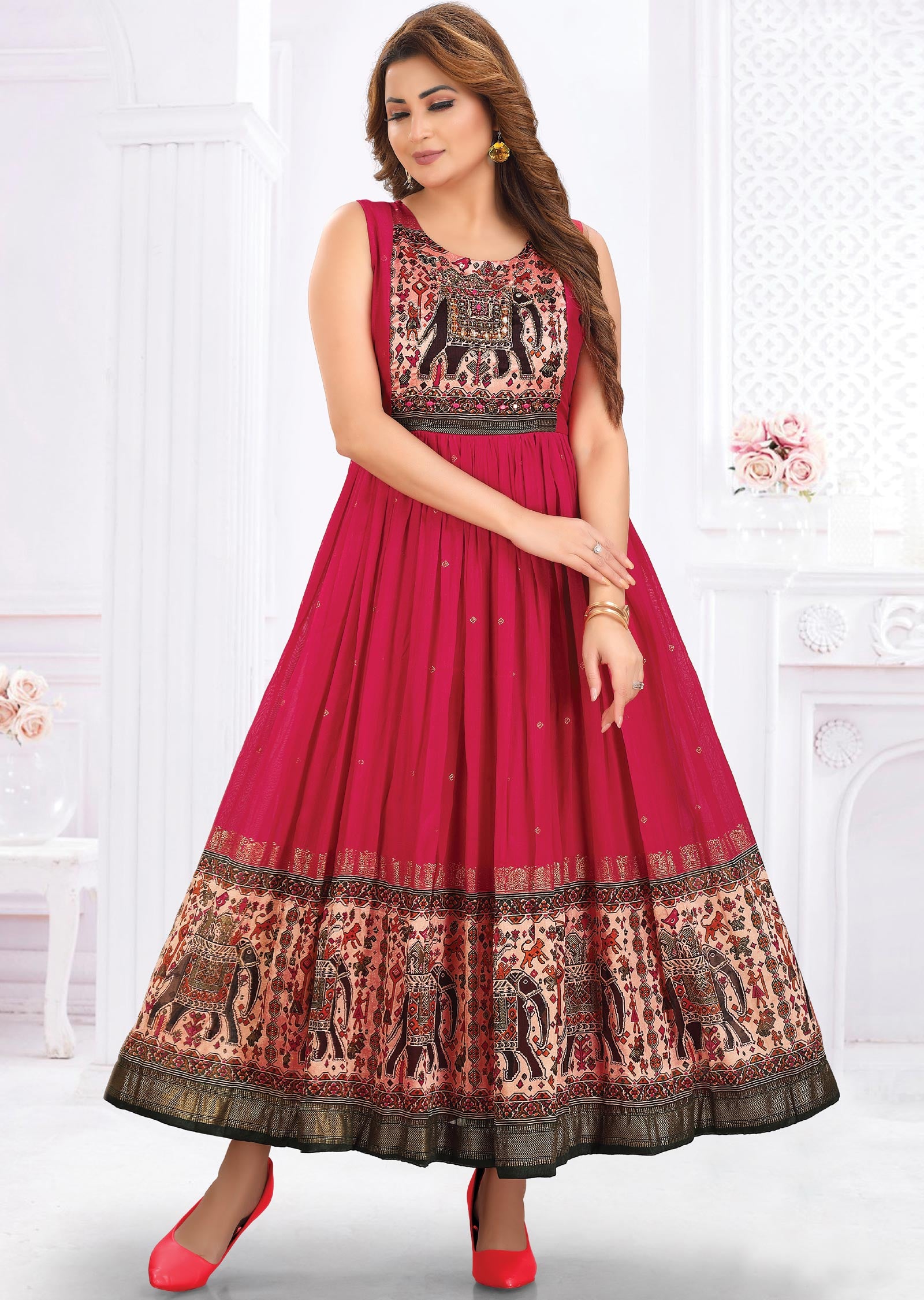 Selbourne Rani Pink Printed Lawn Dress main image 1