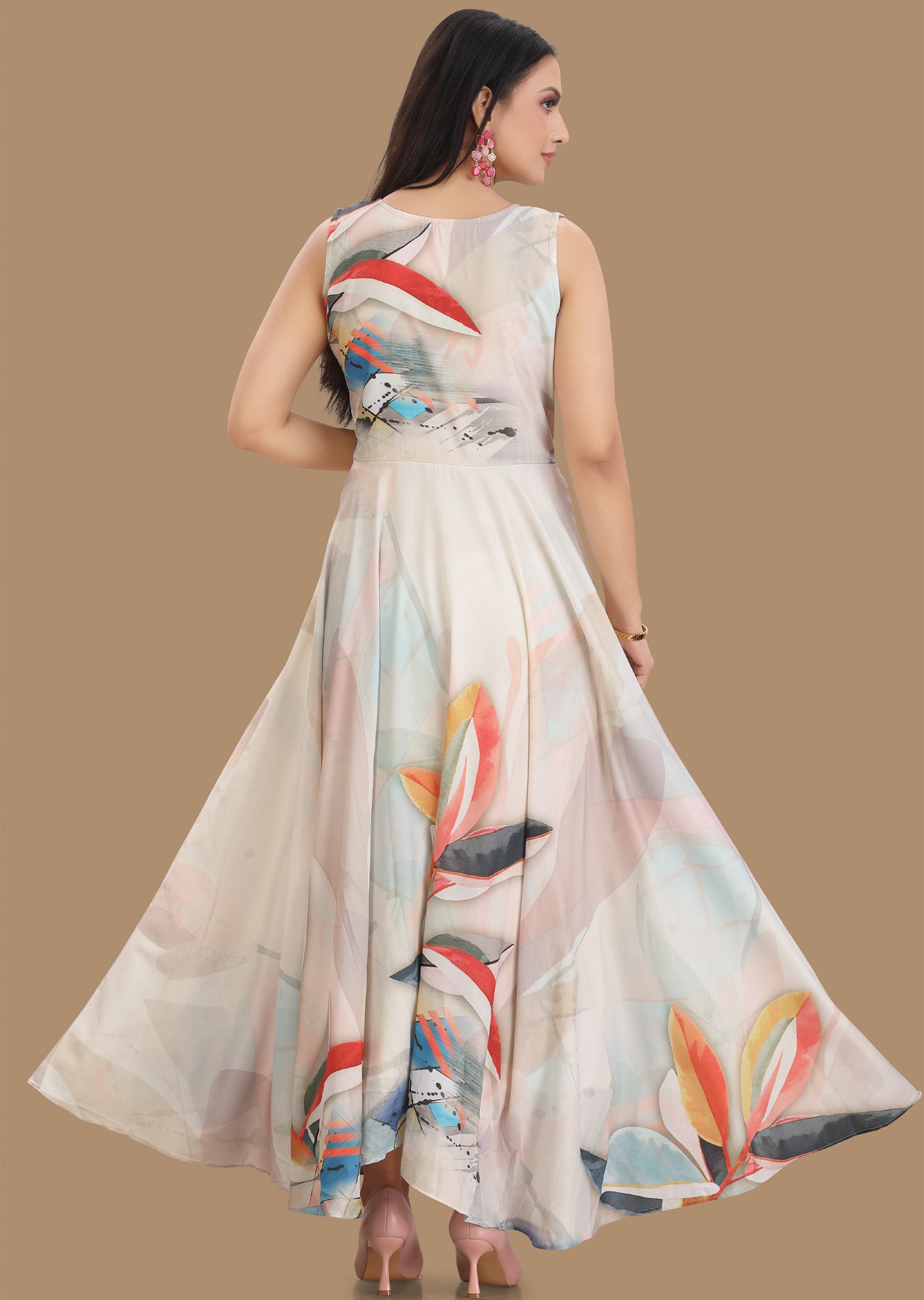 Cream Modal Long Dress