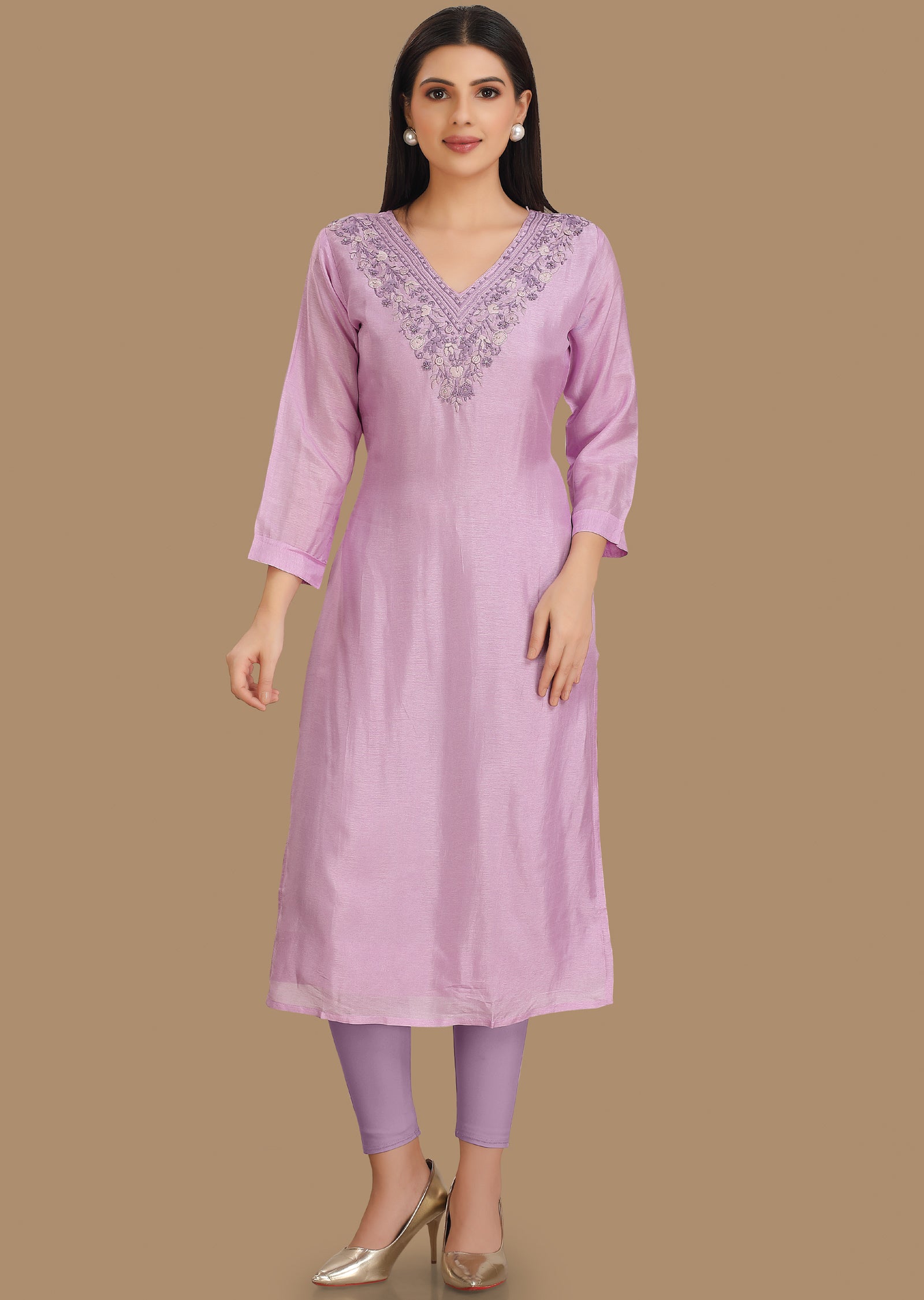 Pure Dola Silk Kurti Set main image 1