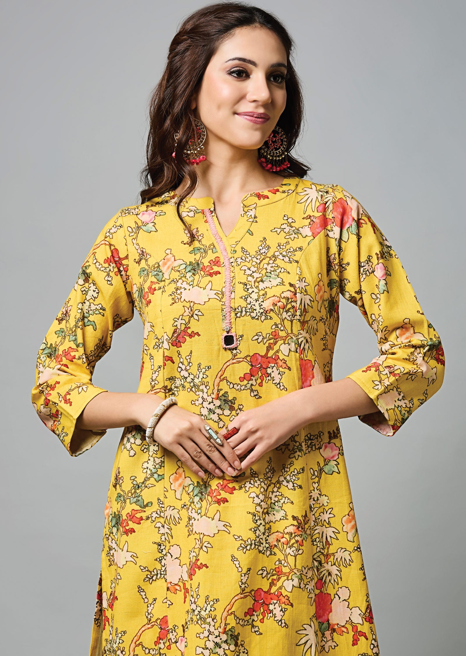 Yellow Cotton Straight Cut