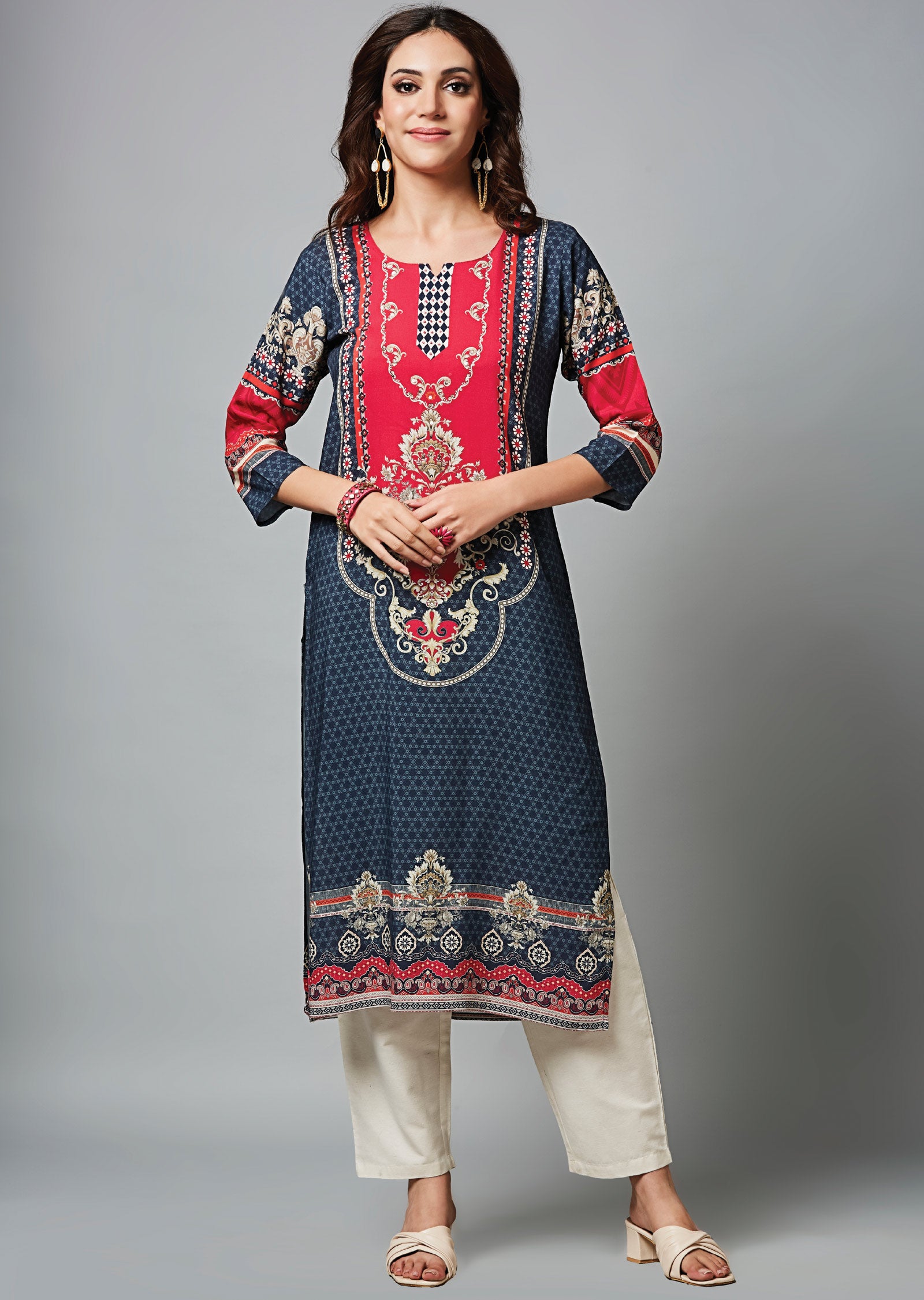 Grey Reyon Straight Cut