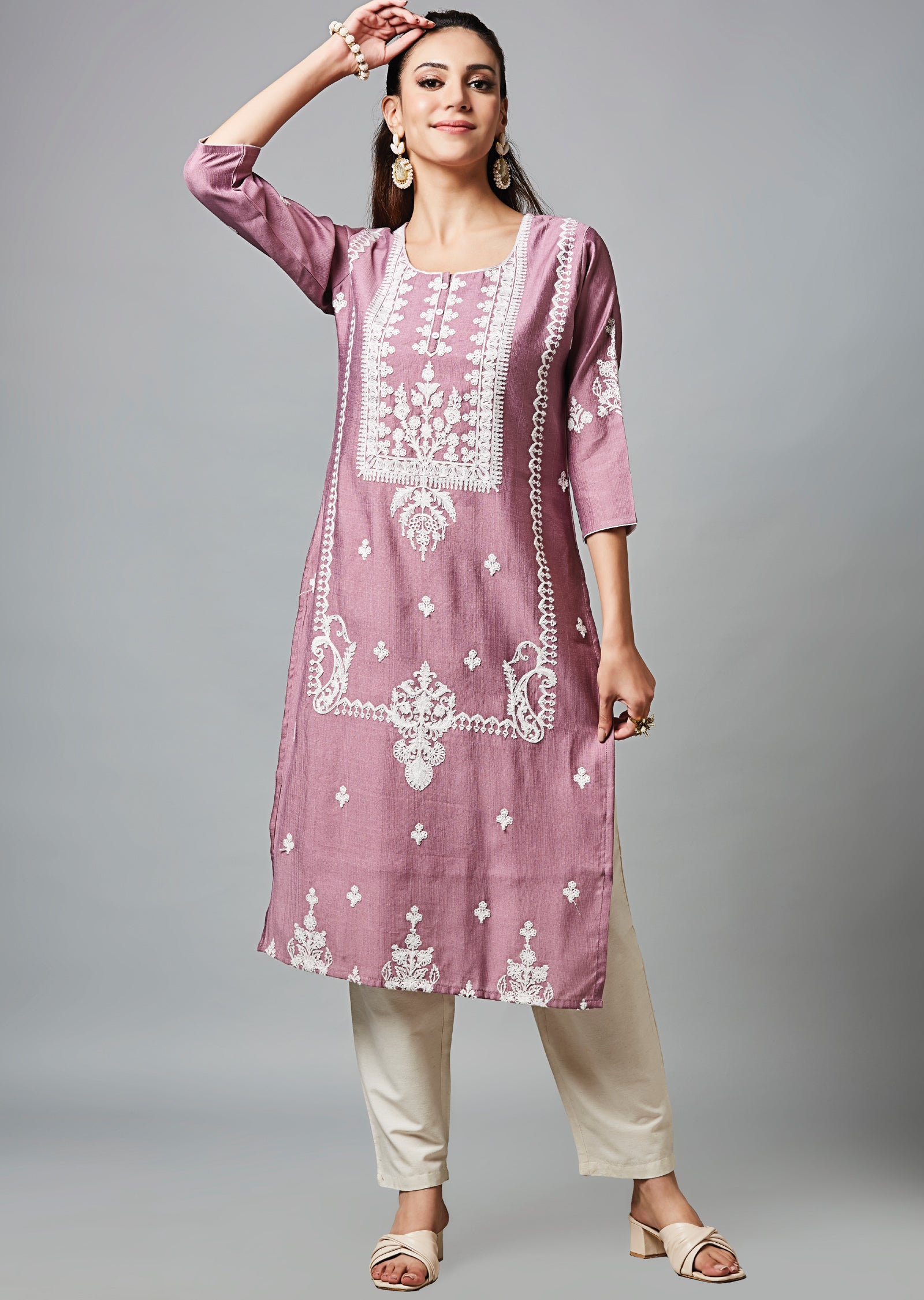 Dark Onion Pink Soft Silk Straight Cut