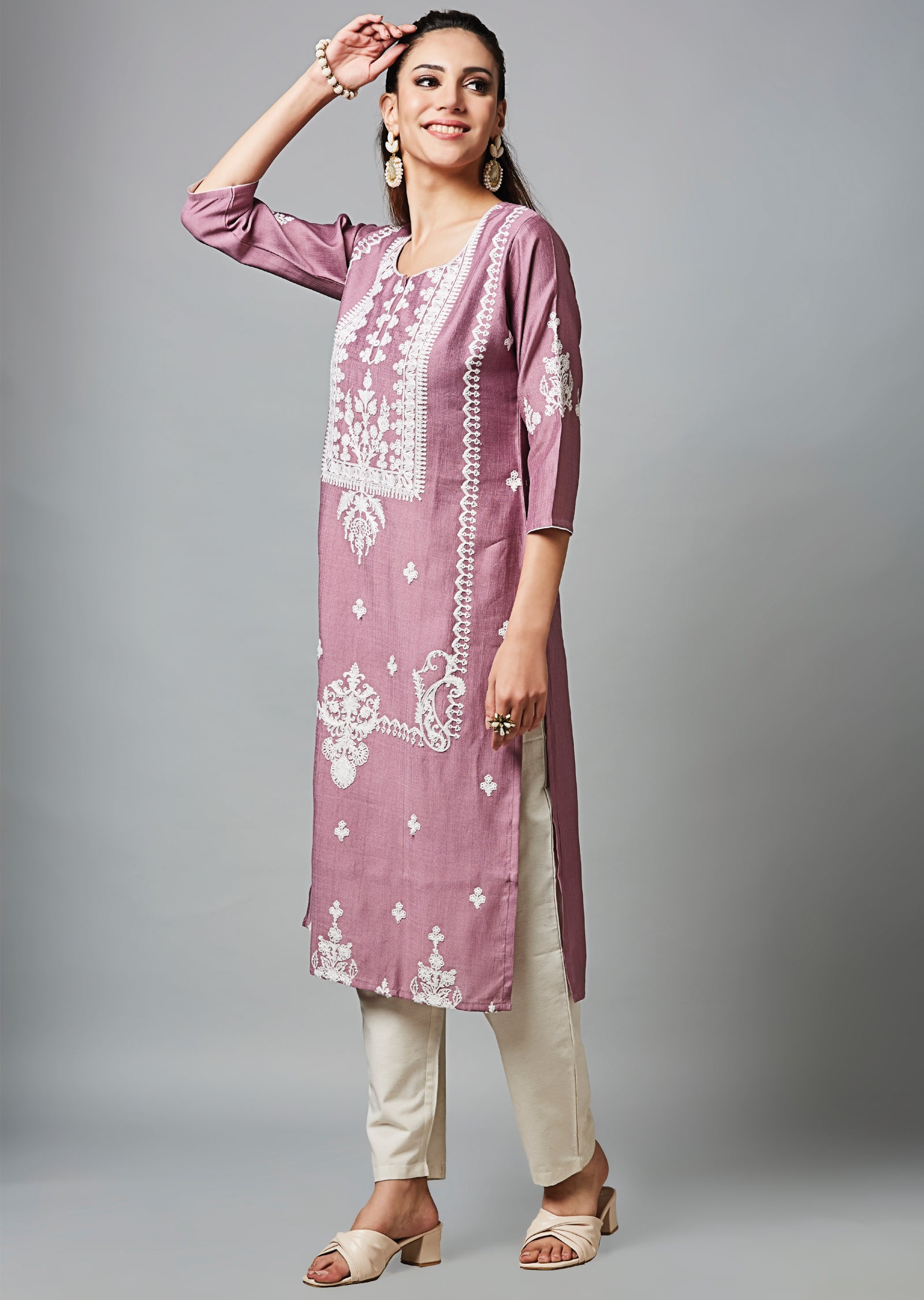 Dark Onion Pink Soft Silk Straight Cut