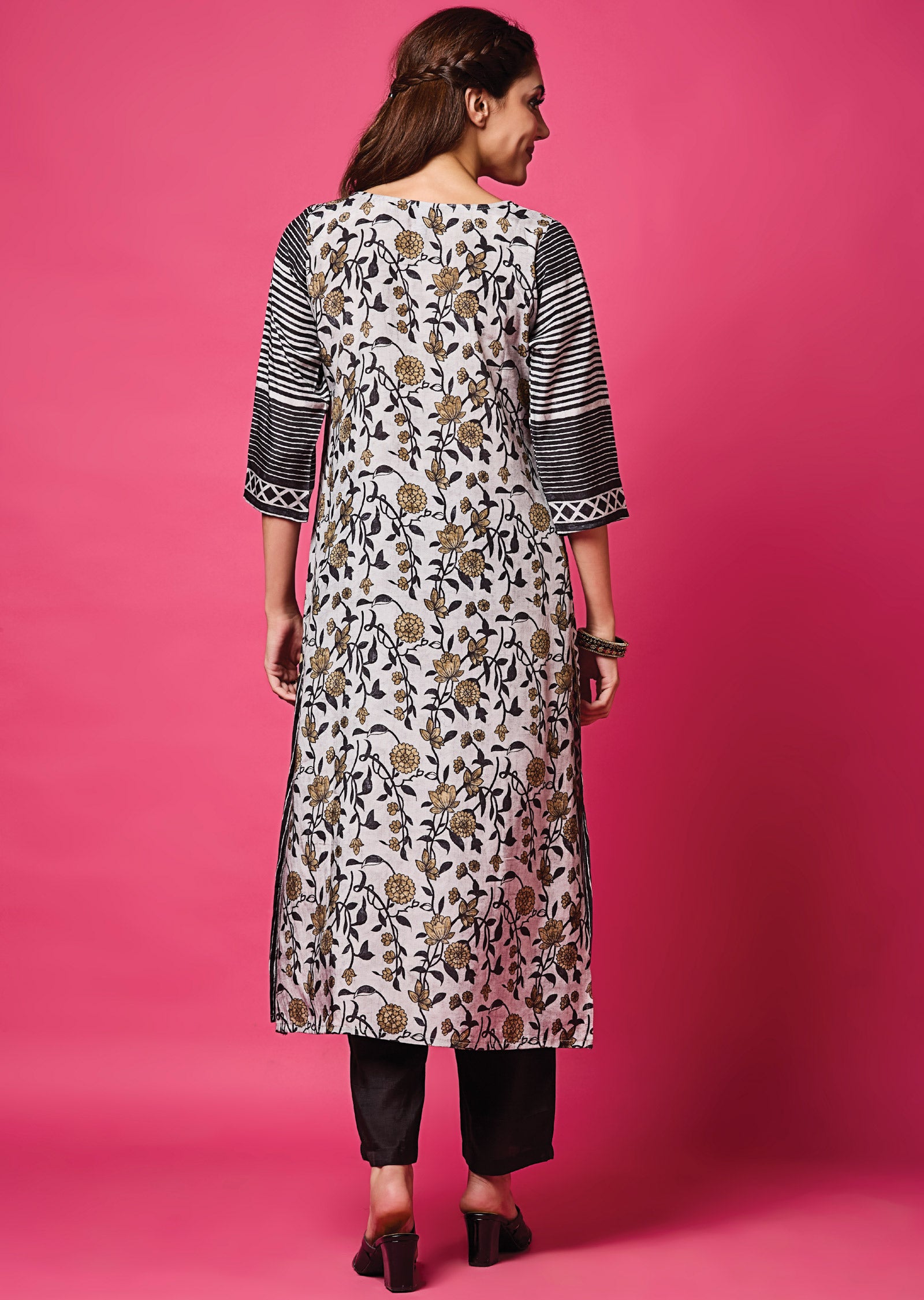 Light Grey Muslin Straight Cut