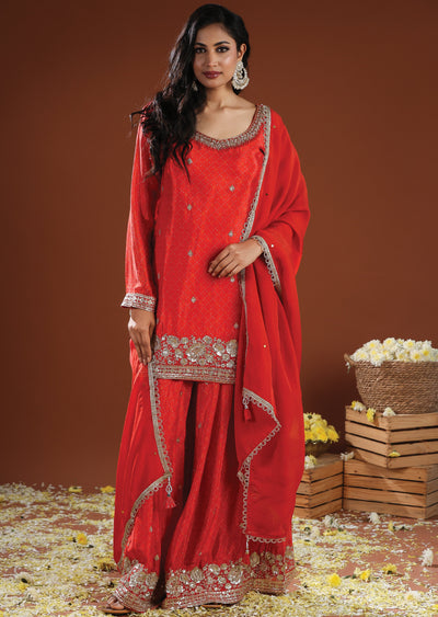 Rust Chinnon Straight Cut Suit