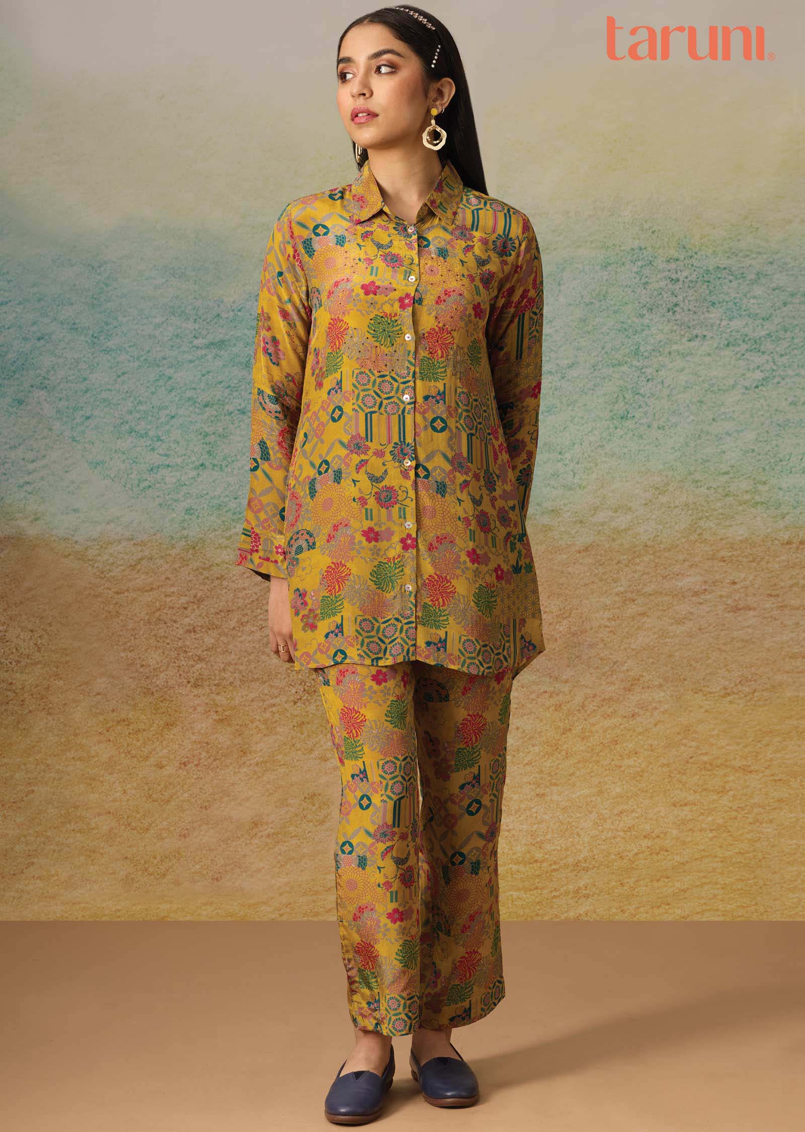 Elara Printed Crêpe Co-ord Set main image 1