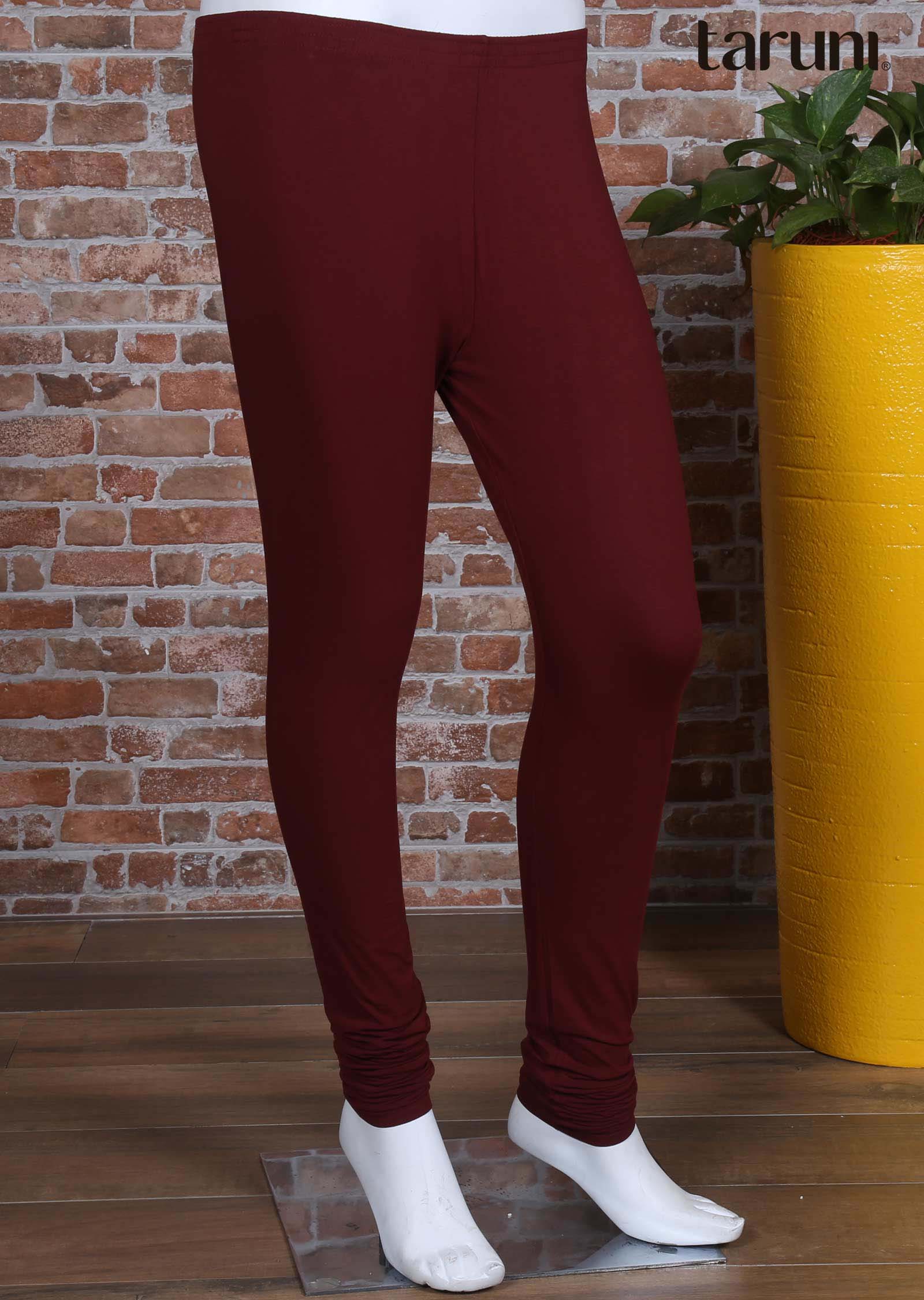 Maroon Lycra leggings - Main Image