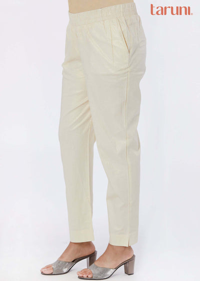 Cream Shimmer Pant