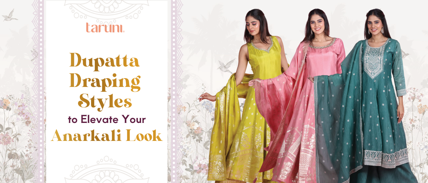 How to Drape Dupatta on Anarkali Suit?