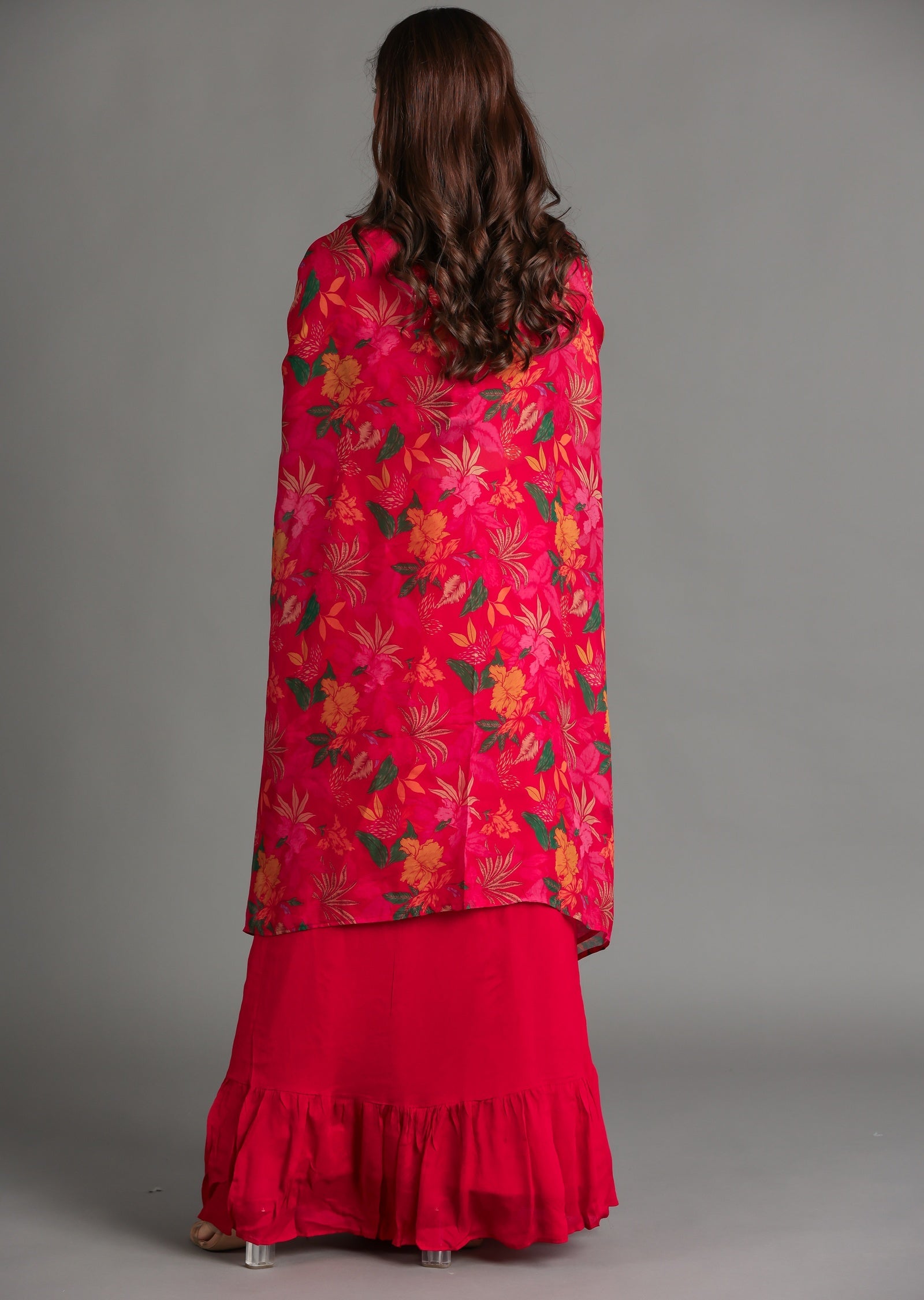 Red Silk Palazzo Set