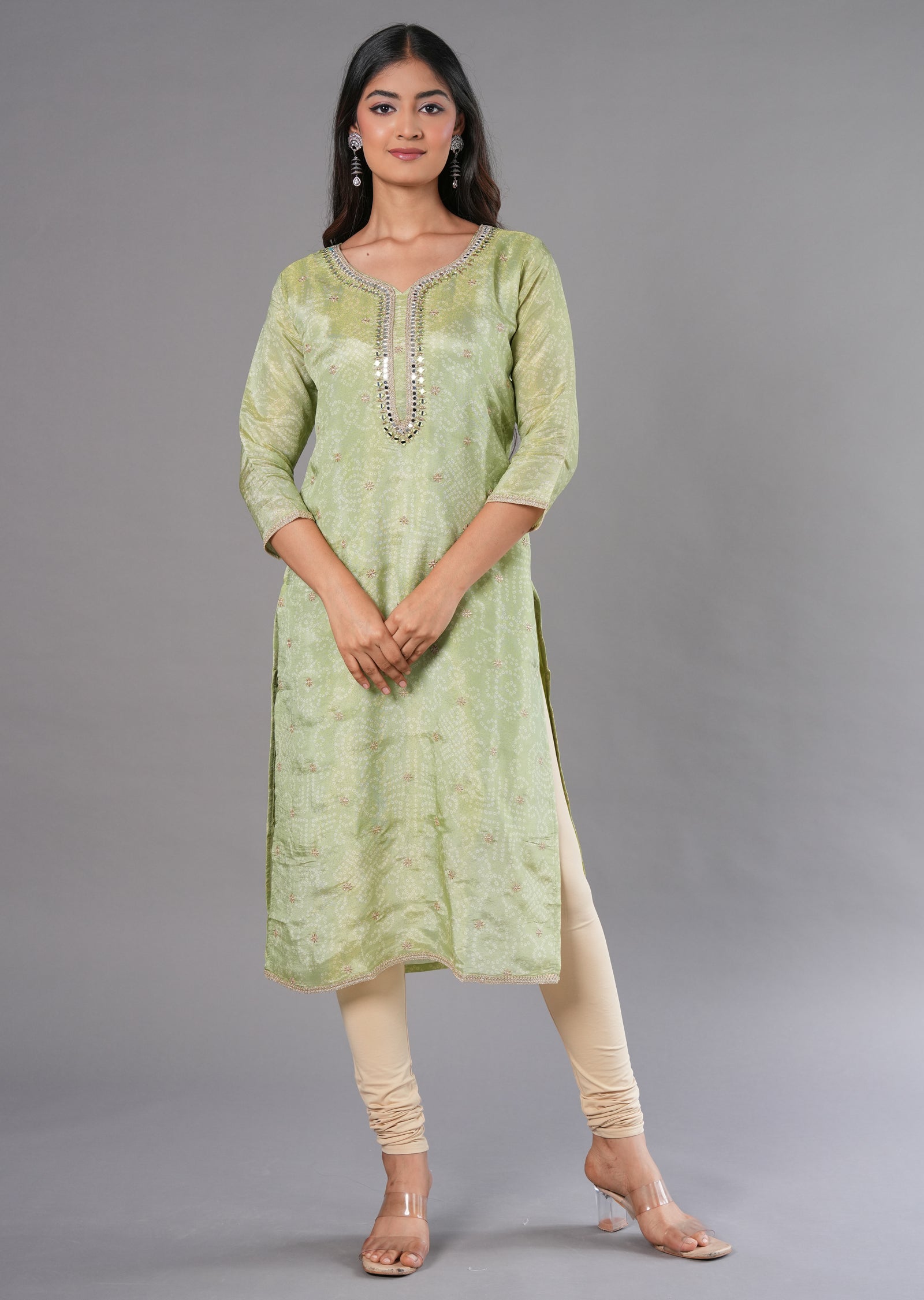 Mehendi Green Tissue Straight Cut