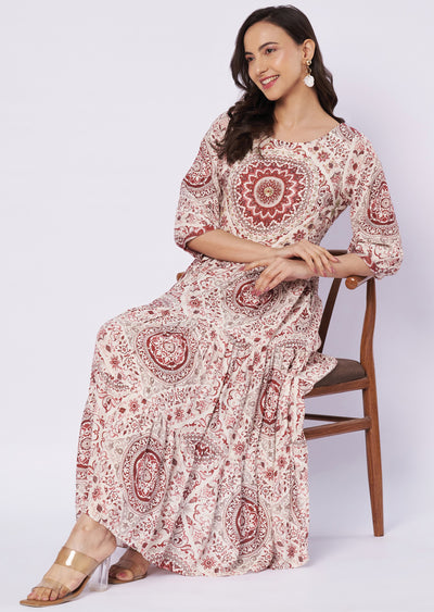 Off white crepe kurti