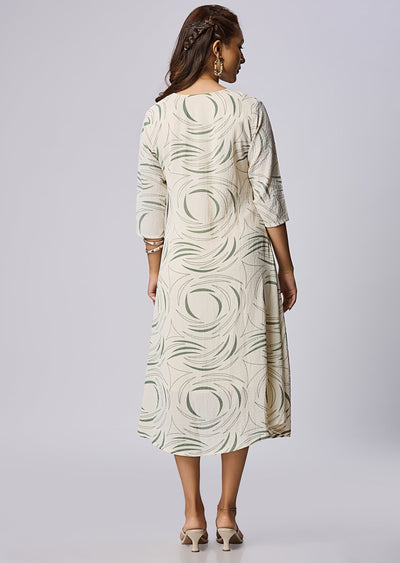 Mehendi Green Midi Dress
